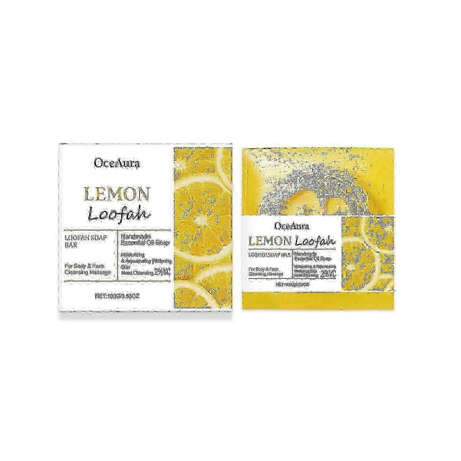 Lemon Luffa Bath Soap  Mild Cleansing & Oil Control for a Refreshing Wash