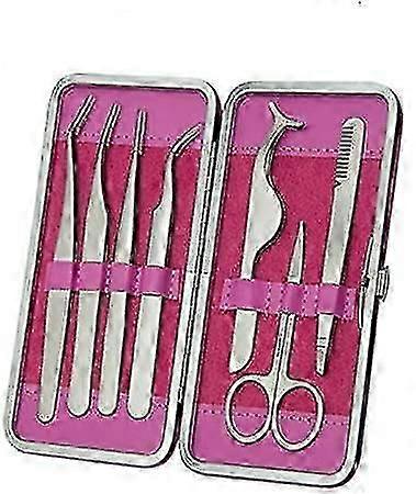 7-Piece Eyebrow Tweezers & Eyelash Extension Kit  Precision Tools for Perfect Brows