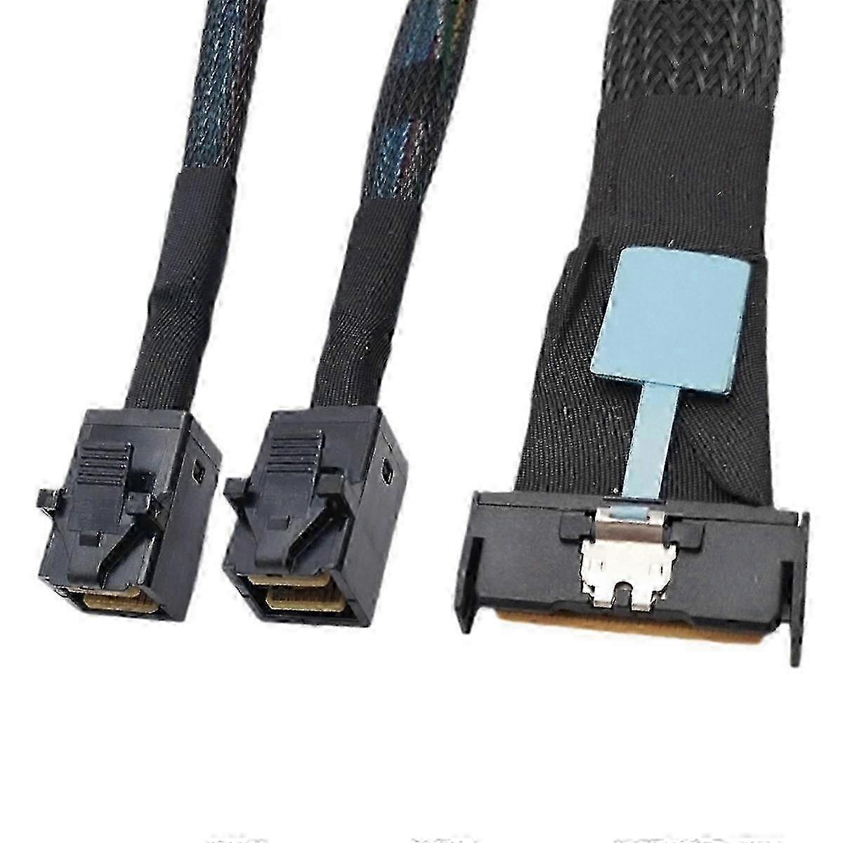 0.8m Server Adapter Cable Slimesas MCIO 8I to 2xSFF-8643 MINISAS Server Data Multifunction Convenie JN
