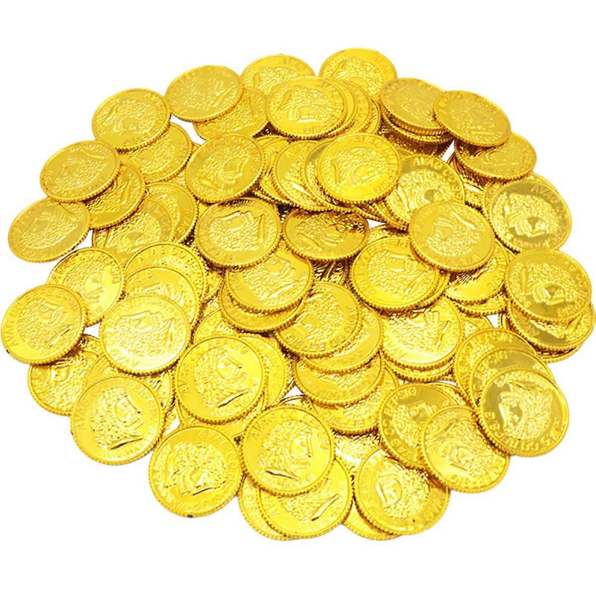 golden pirate coins for treasure hunt parties as rewards gloss durable