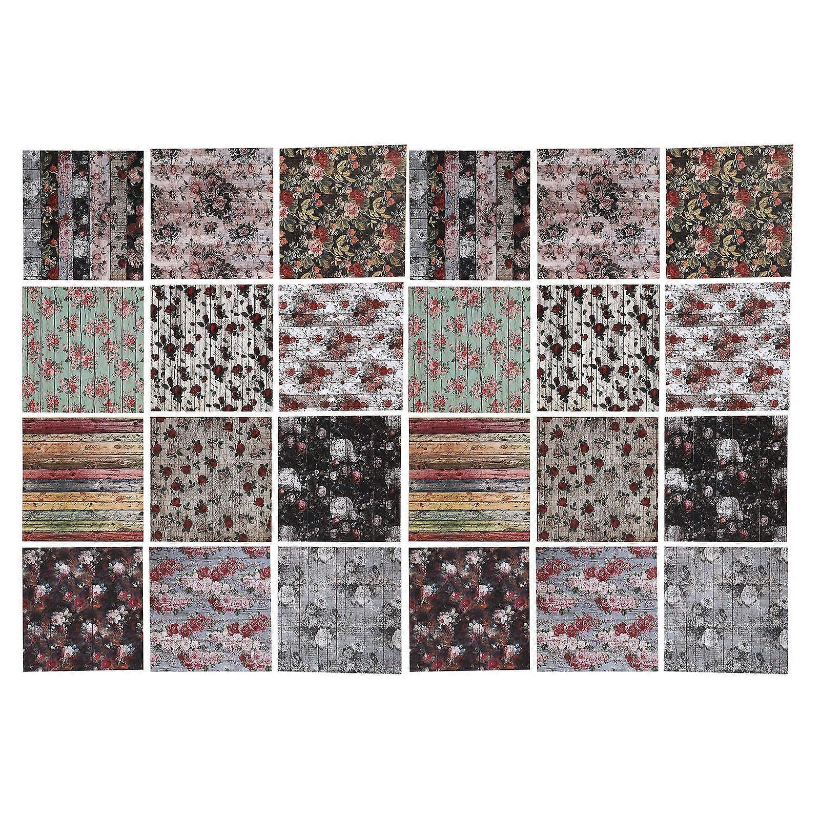Background Paper For Scrapbooking Diary Scrapbooking Base Paper Card Making Pattern Design 24 Sheets