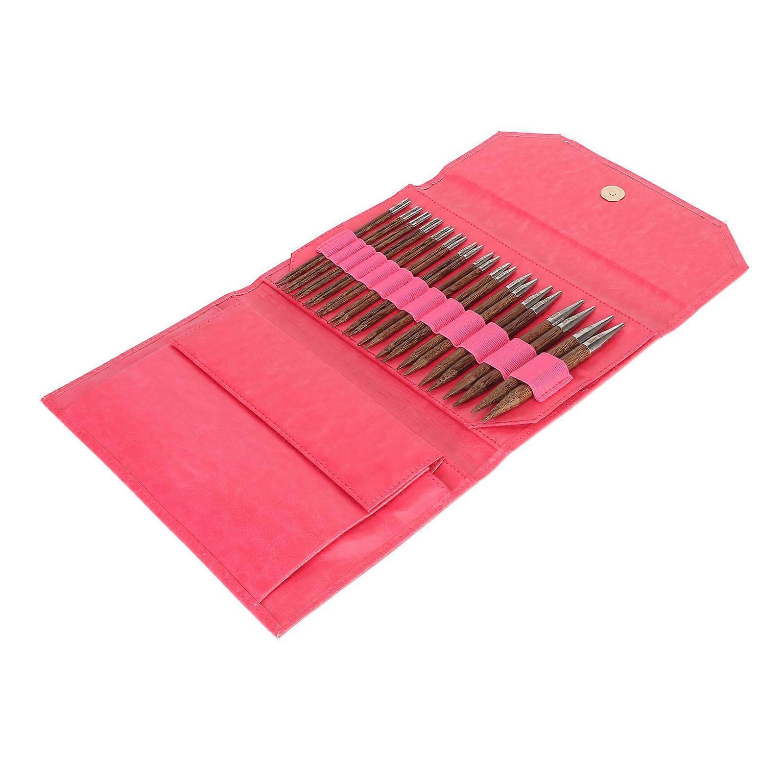 Interchangeable Circular Knitting Needles Set Multiple Sizes Ergonomic Handle Knitting Needles Set for Blankets Hats 