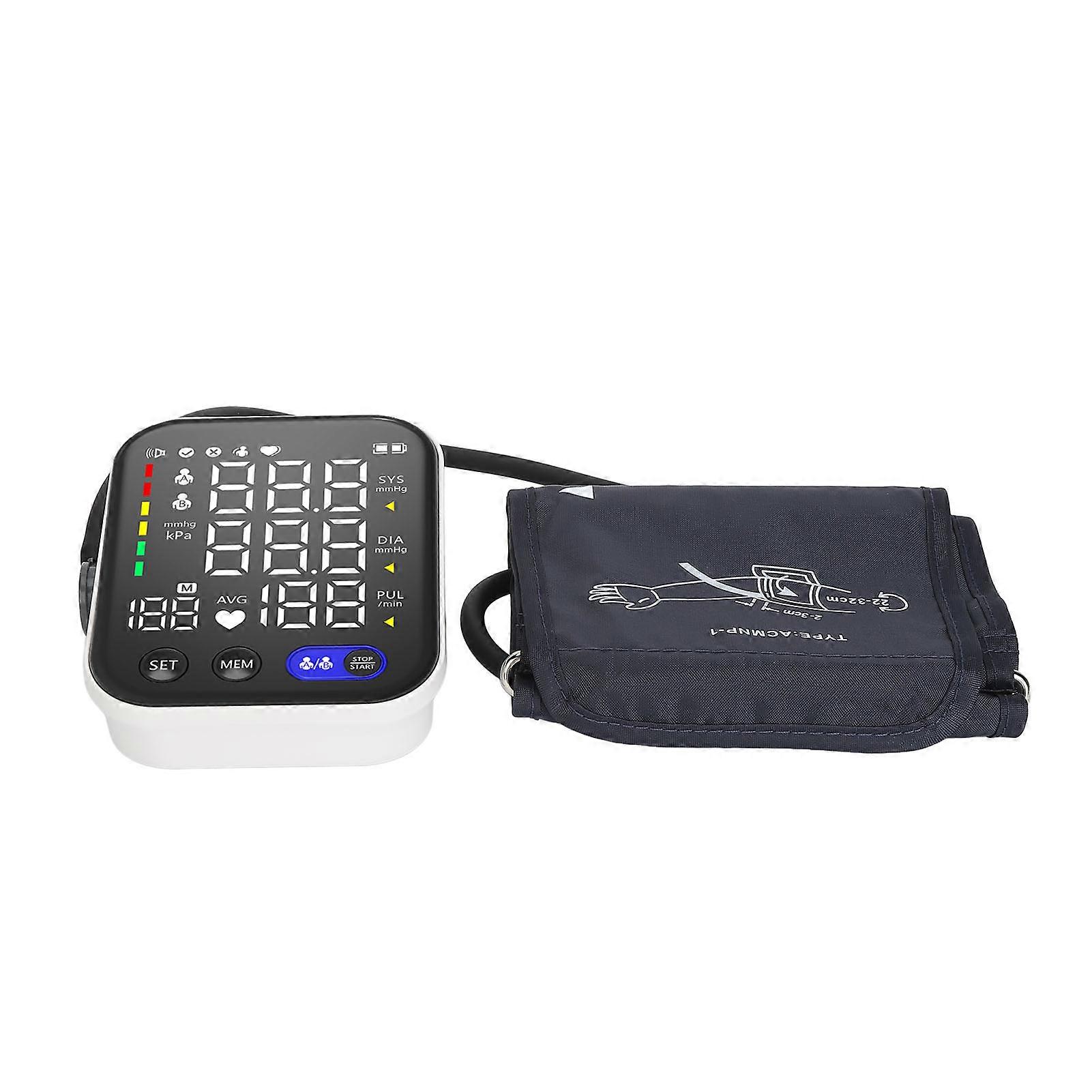 Intelligent Blood Pressure Monitor Upper Arm Type English Voice Broadcast Blood Pressure Measuring Machine