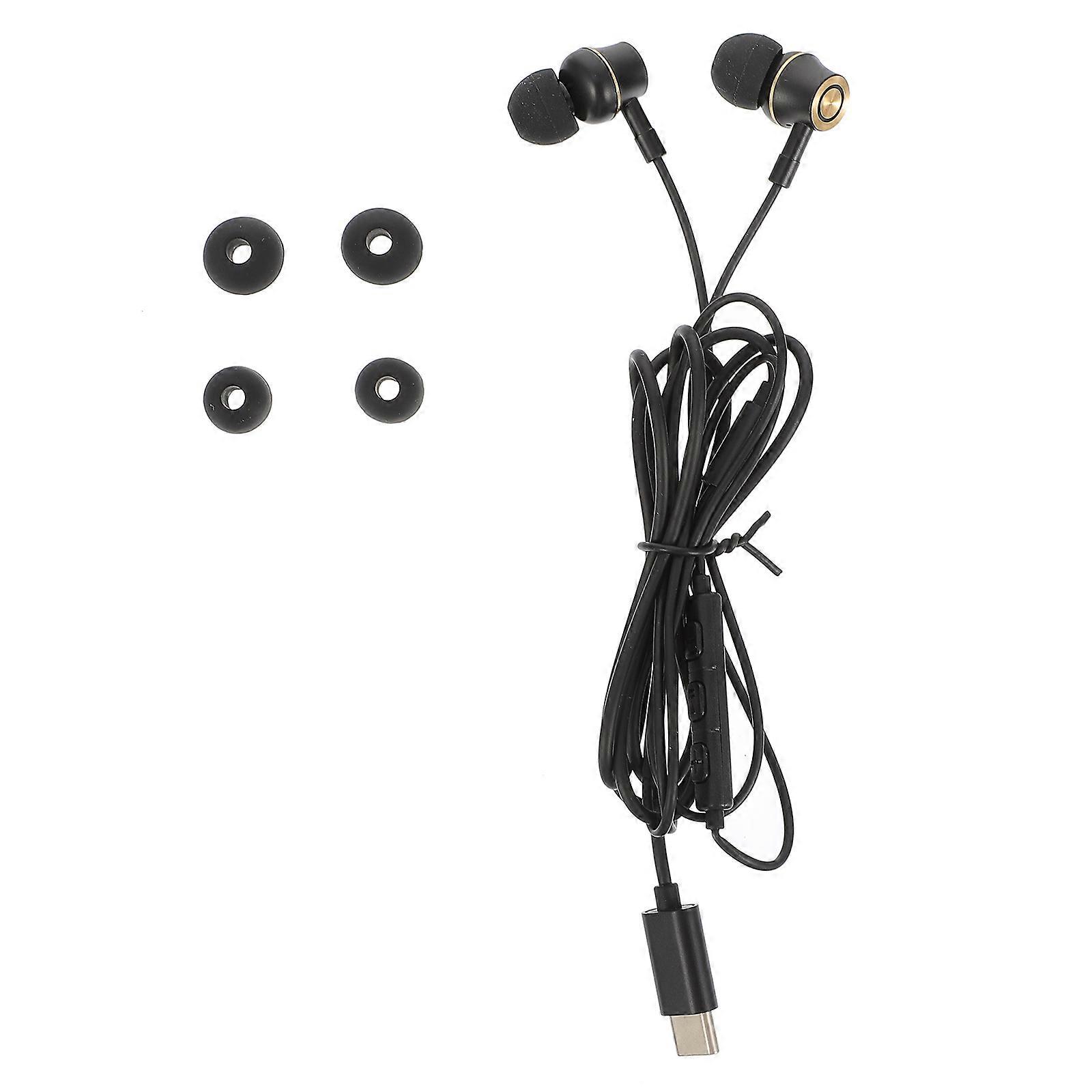 USB C Headphone with Ergonomic Design and Wired Control for In ear Noise Canceling 1 Set