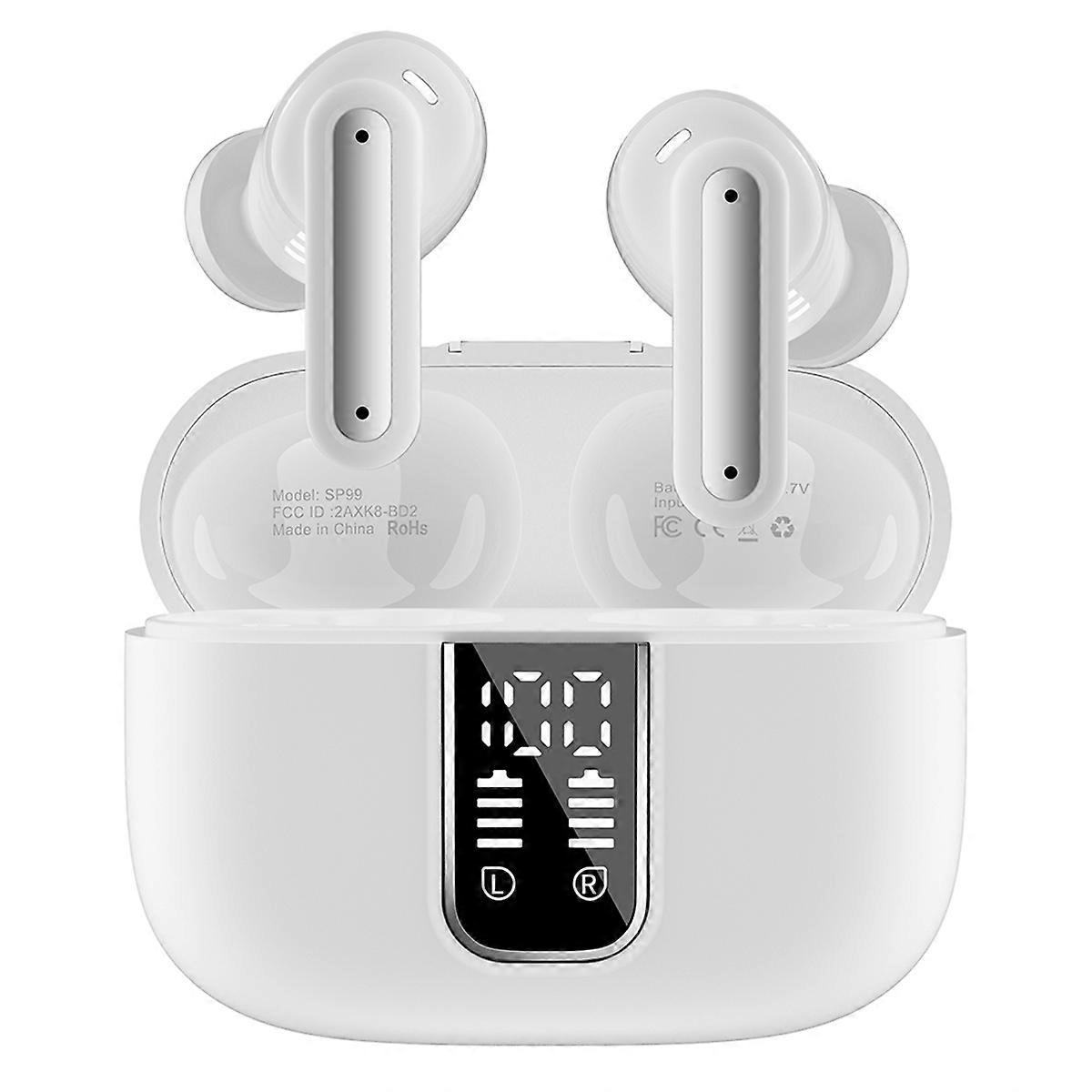 SP99 AI Translation Headset Video Voice Call AI Real-Time Translation Simultaneous Interpretation BT Earphones White