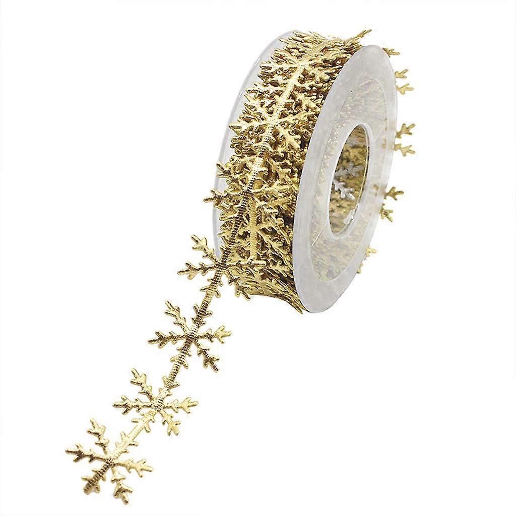 Christmas snowflake lace ribbons gold silver for wedding
