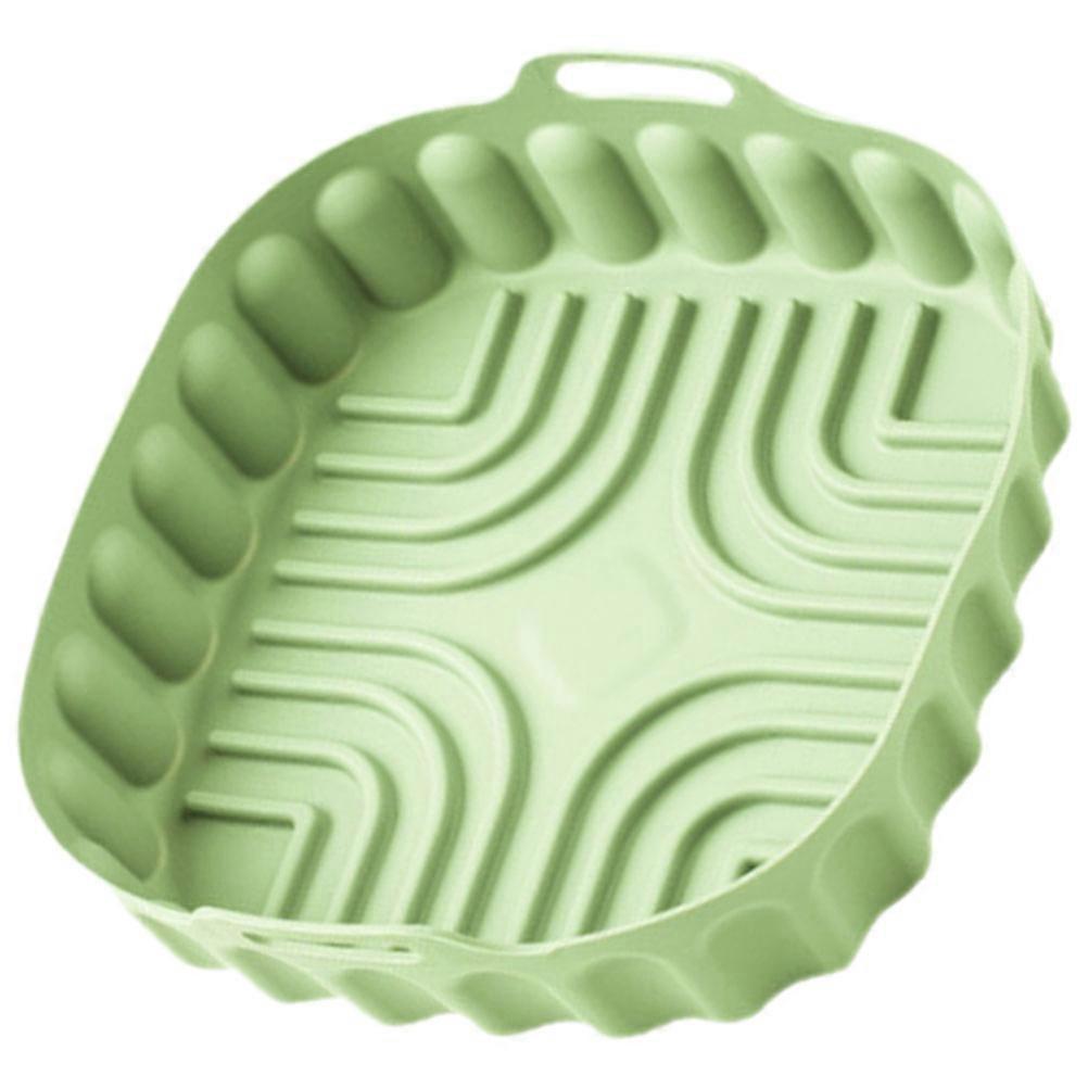 Green Air Fryer Silicone Liner Reusable Nonstick Baking Tray for Kitchen Cooking and Storage