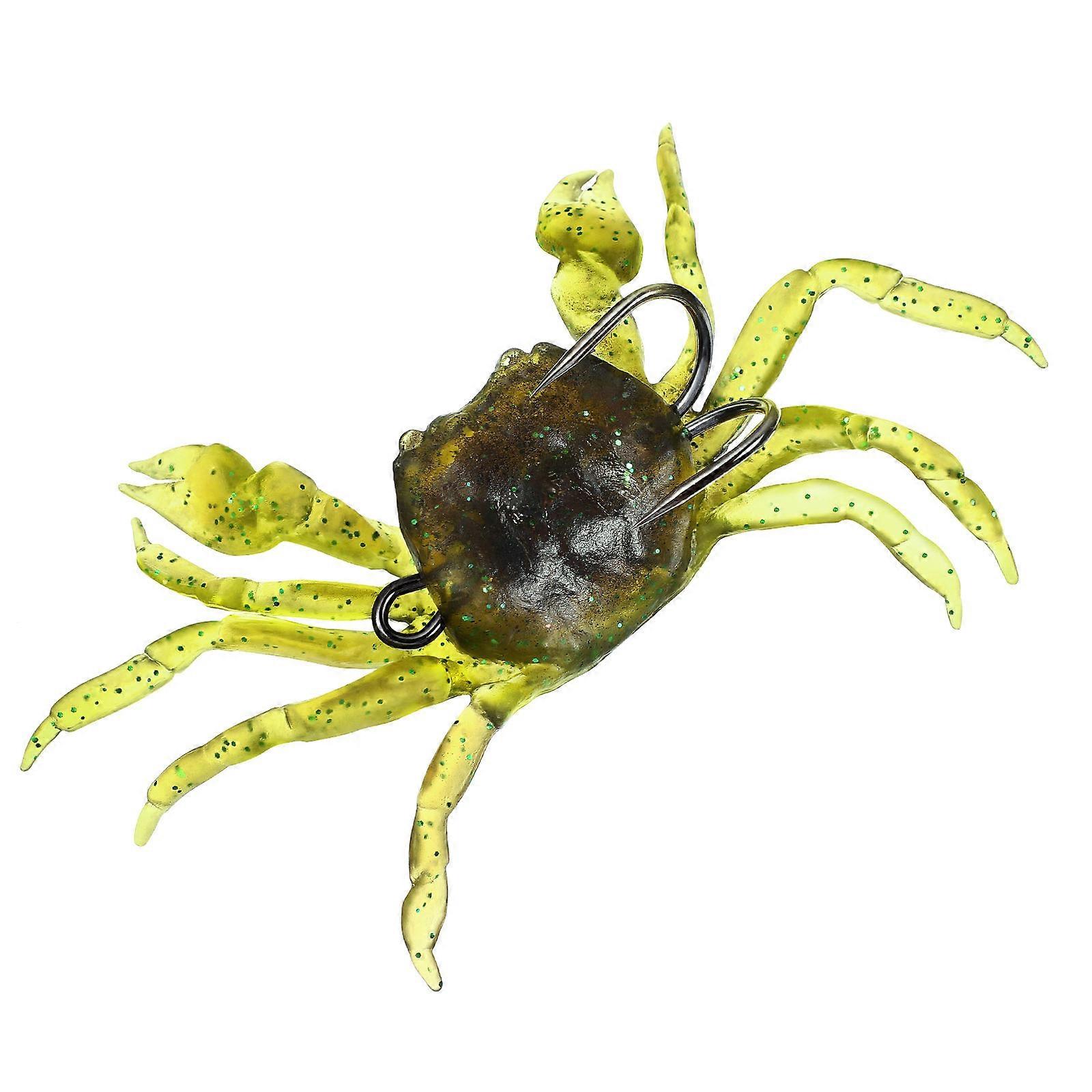 Artificial Crab Bait with Hook for Fishing Use Lifelike Design PVC 1 Piece