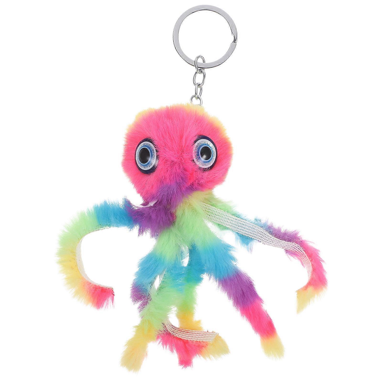 Bag Pendant Kawaii Octopus Backpack Charm Multi-Colored Comfortable Touching Feeling 1Pack