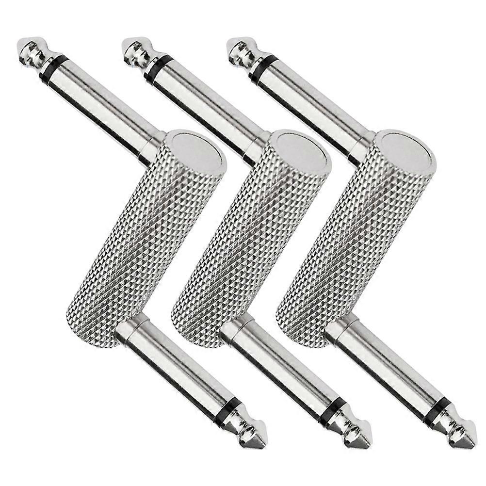 3PCS Z Type Pedal Guitar Effect Coupler Double Head 6 35mm Effector Pedals Adapter Connector Audio Supplies Silver