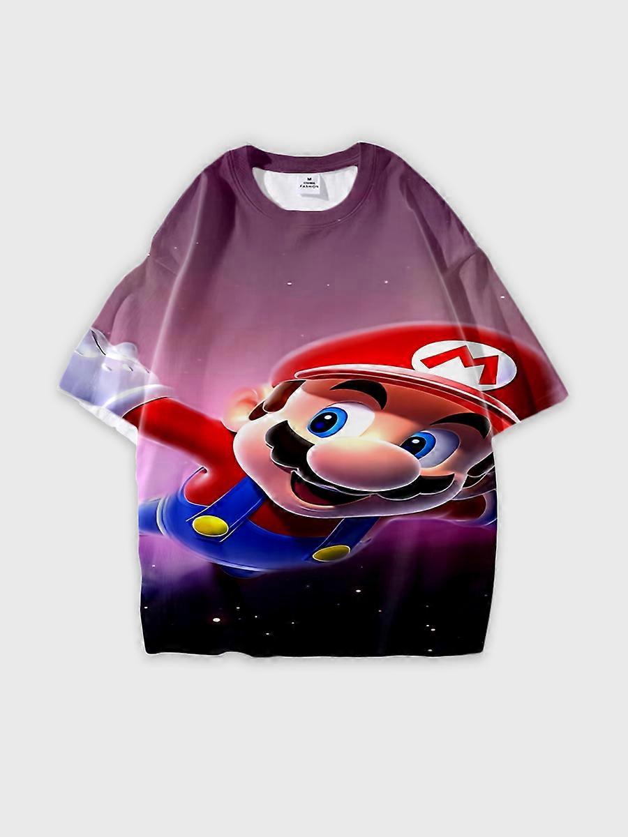 T-Shirt Round Neck Pattern Loose Short Sleeve D2195 Casual Wear T-Shirt Patterned T-Shirt Basic T-Shirt