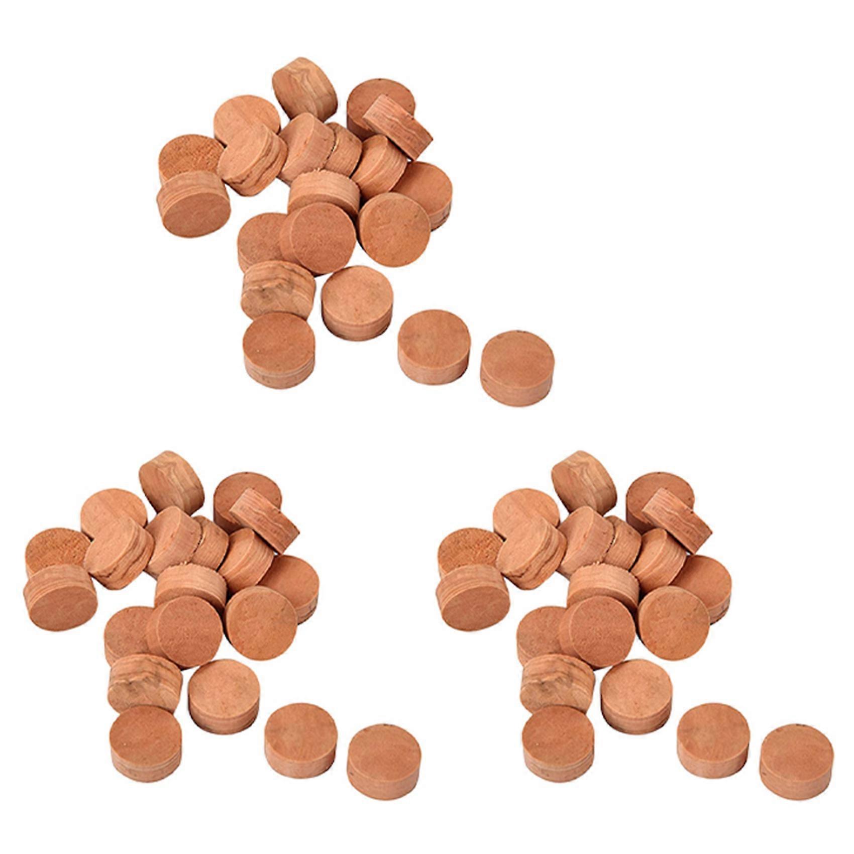 60Pcs Saxophone Cork Mats Trumpet Cornet Water Key Spit Value Cork Pads (Light Brown)