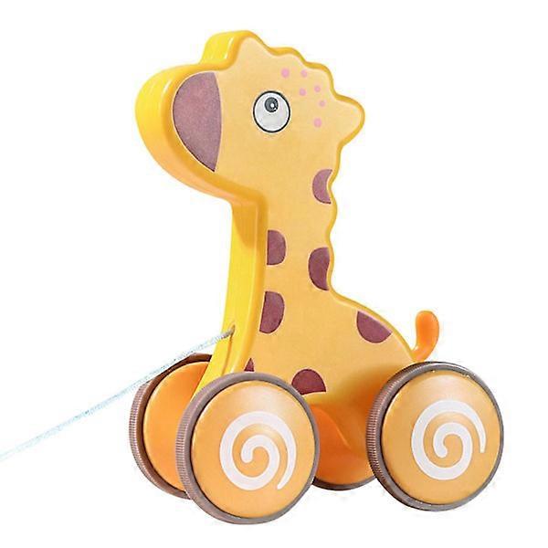 Children's pull toy driver pull rope to pull animal car educational toys