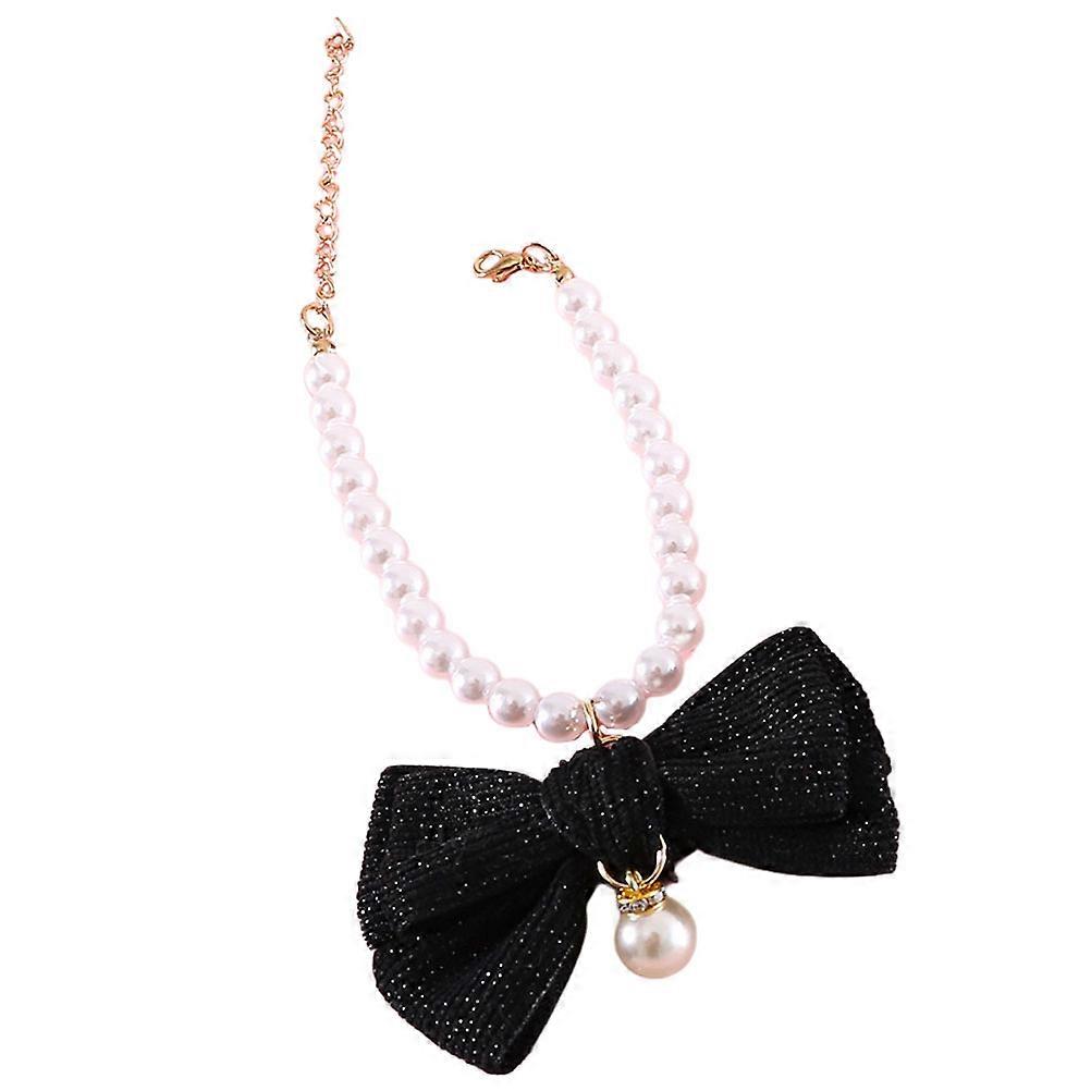 Delicate Bowknot Pet Collar For Cats Adjustable Elegant 1Set Ideal For Daily Wear