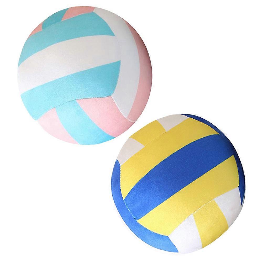 2pcs Soft Volleyball Stuffed Sports Decor for Bedroom – Fluffy and Comfortable Design for Volleyball Lovers