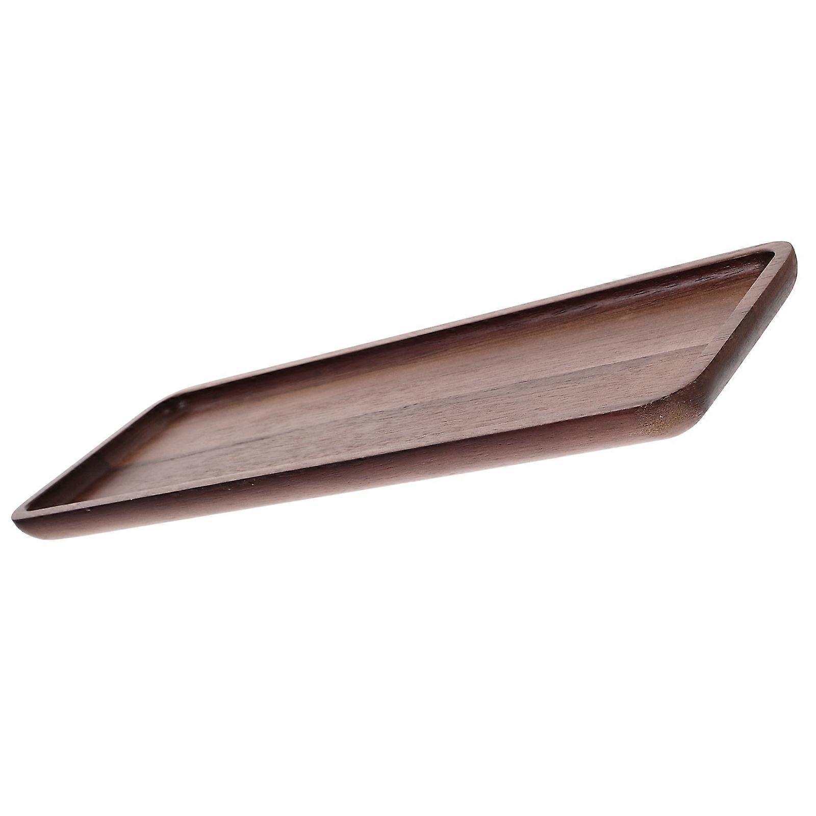 Wooden Serving Tray Dark Brown Material for Home Use Versatile Use