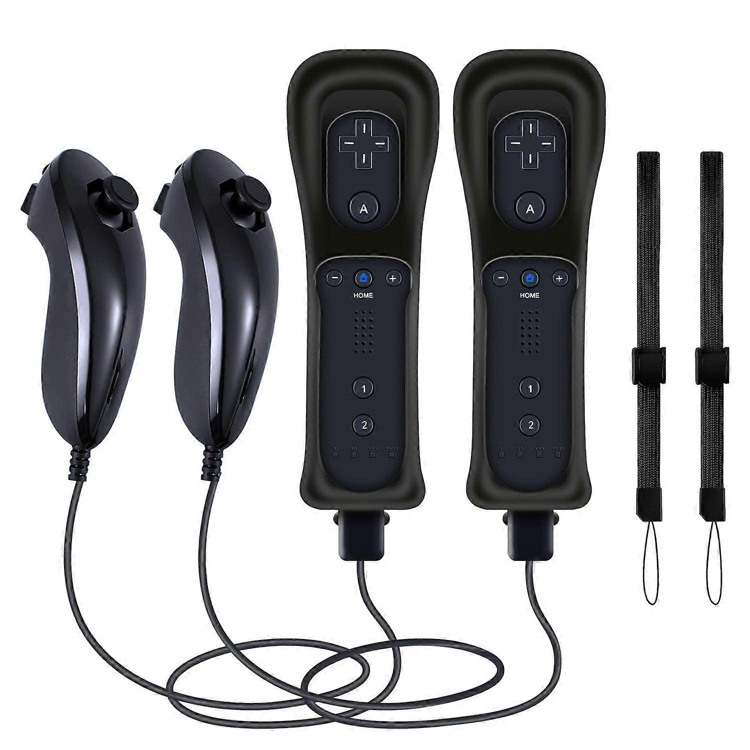 2025 Nieuwste Model (Zwart *2) Wii/WII U Afstandsbediening met Motion Plus, 2 in 1