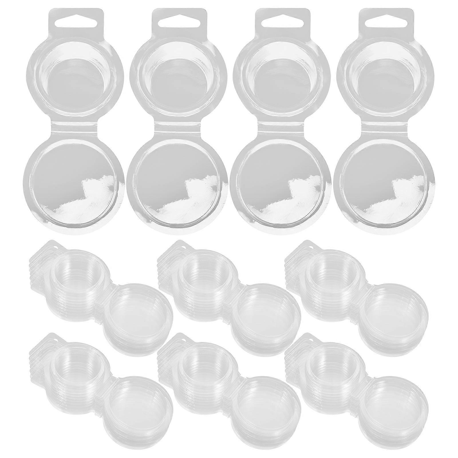 Empty Plastic Wax Melt Containers Clamshell Design Simple Generous For Diy Candles Soap Making 16.10X6.80X2.50Cm 100Pcs