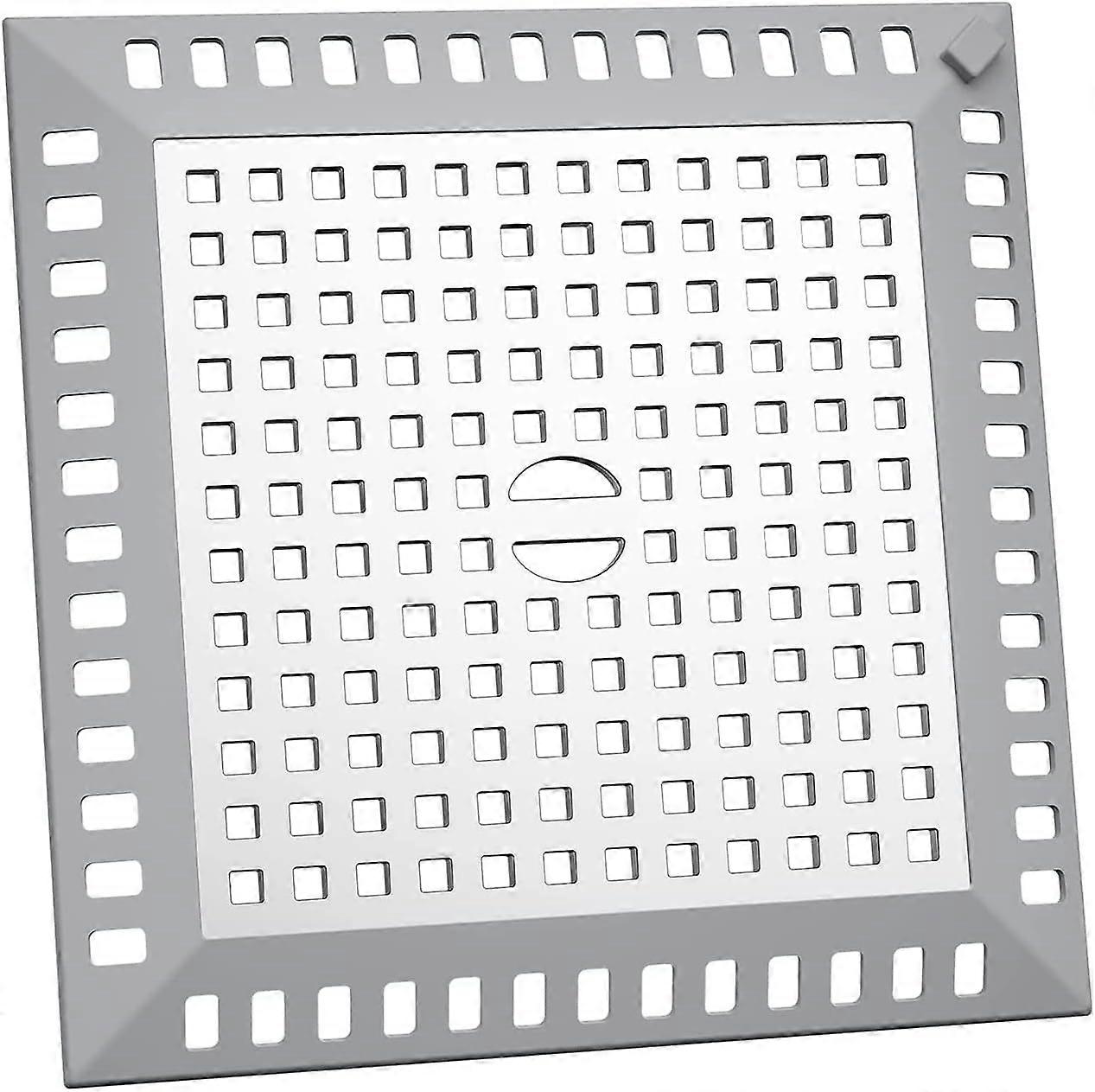 12 x 12 cm shower drain hair catcher – stainless steel silicone sieve