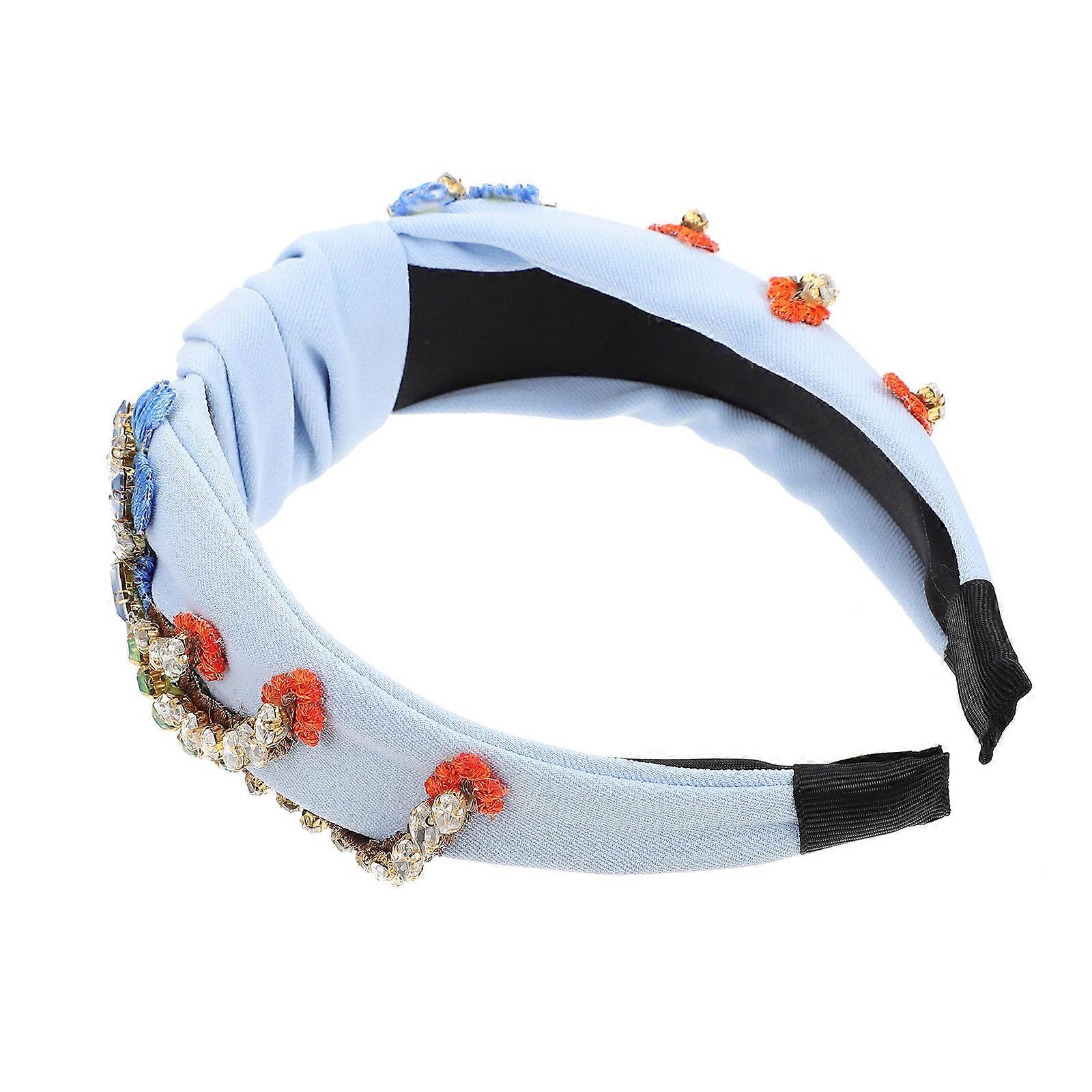 Here's a refined and marketable product description based on your input:
** Embroidery Hairband with Rhinestones – Timeless Cross Hair Accessory