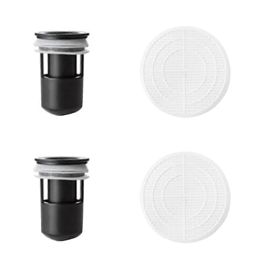 Bathroom Hair Filter Sink Drain Strainer Floor Strainer Core with Filter Net for Home Use Black Square Shape Unimpeded Drainage 2Pcs