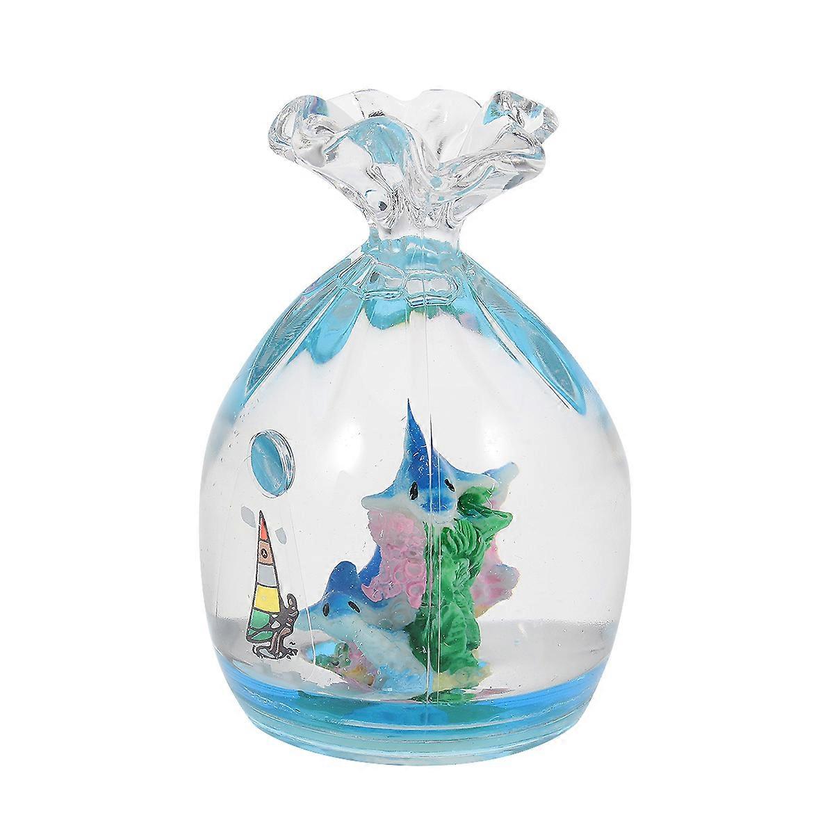 حامل القلم السائل الموقت القلم البحر الأبيض المتوسط الاكريليك مكتب ديكور الإبداعية الديكور هدية متعددة الألوان الزاهية 6 3x6 3x9 3 سم حركة سائلة 1 مجموعة