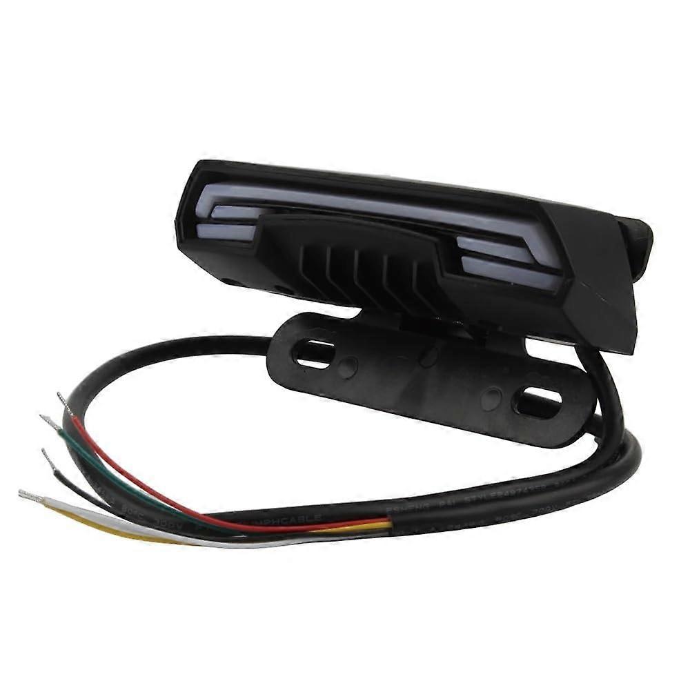 Motorcycle Tail Light 12V Brake Light Blinker Black LED Tail Light for Motorcycles Compatible with Universal Models
