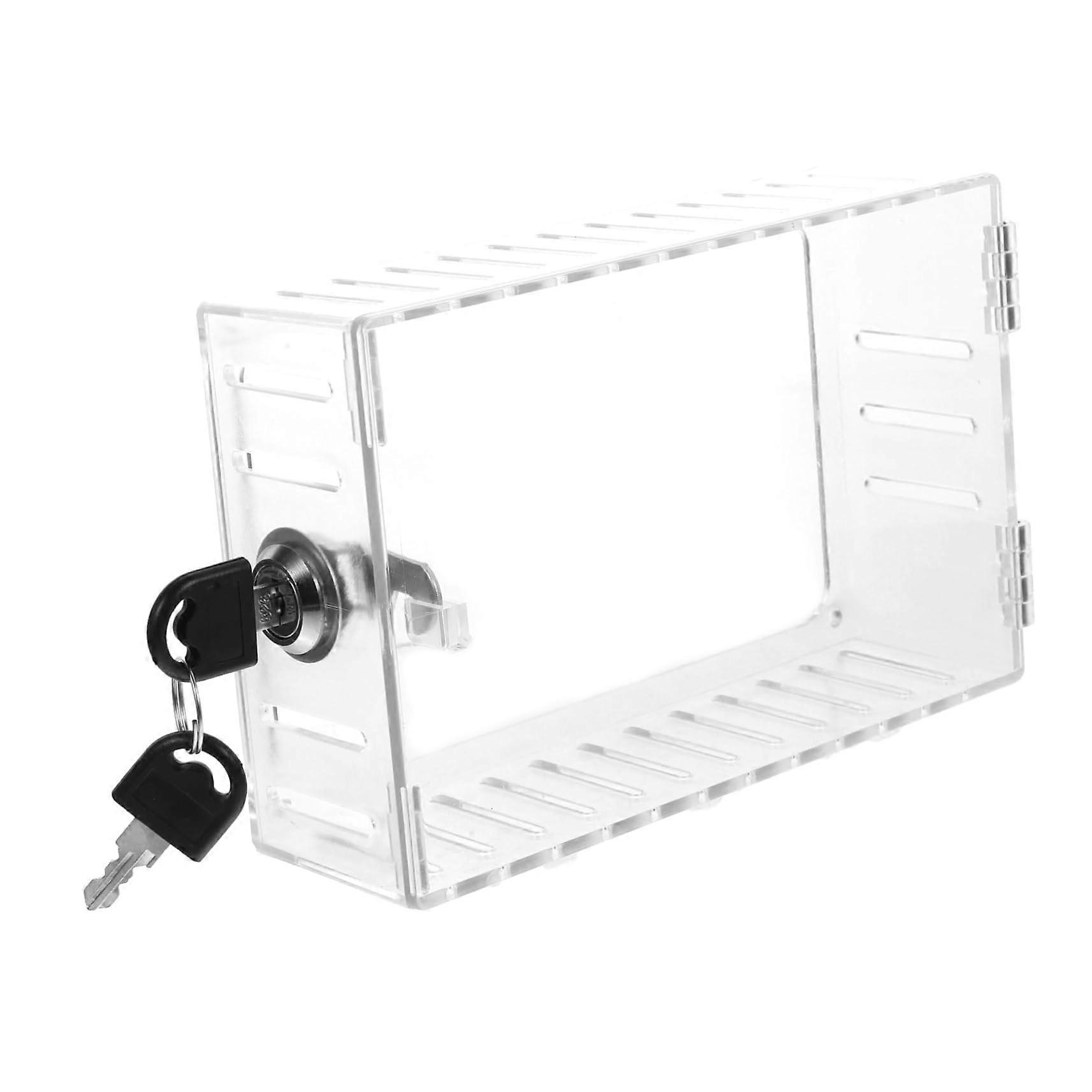 Lockable thermostat cover with key