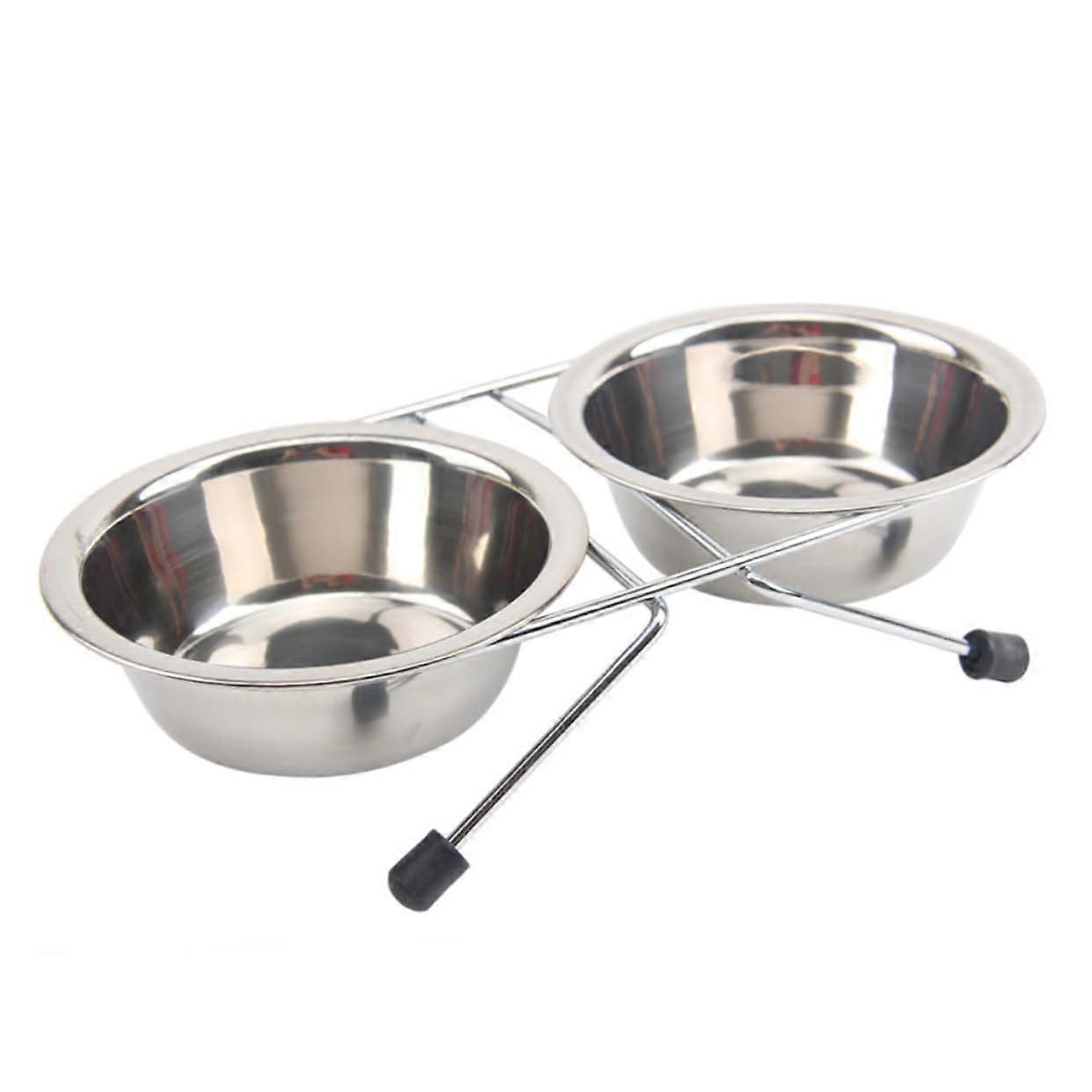 Dog Bowl With Non-Slip Stand, Dual Food And Water Station, Small Durable Design With Removable Bowls For Cats