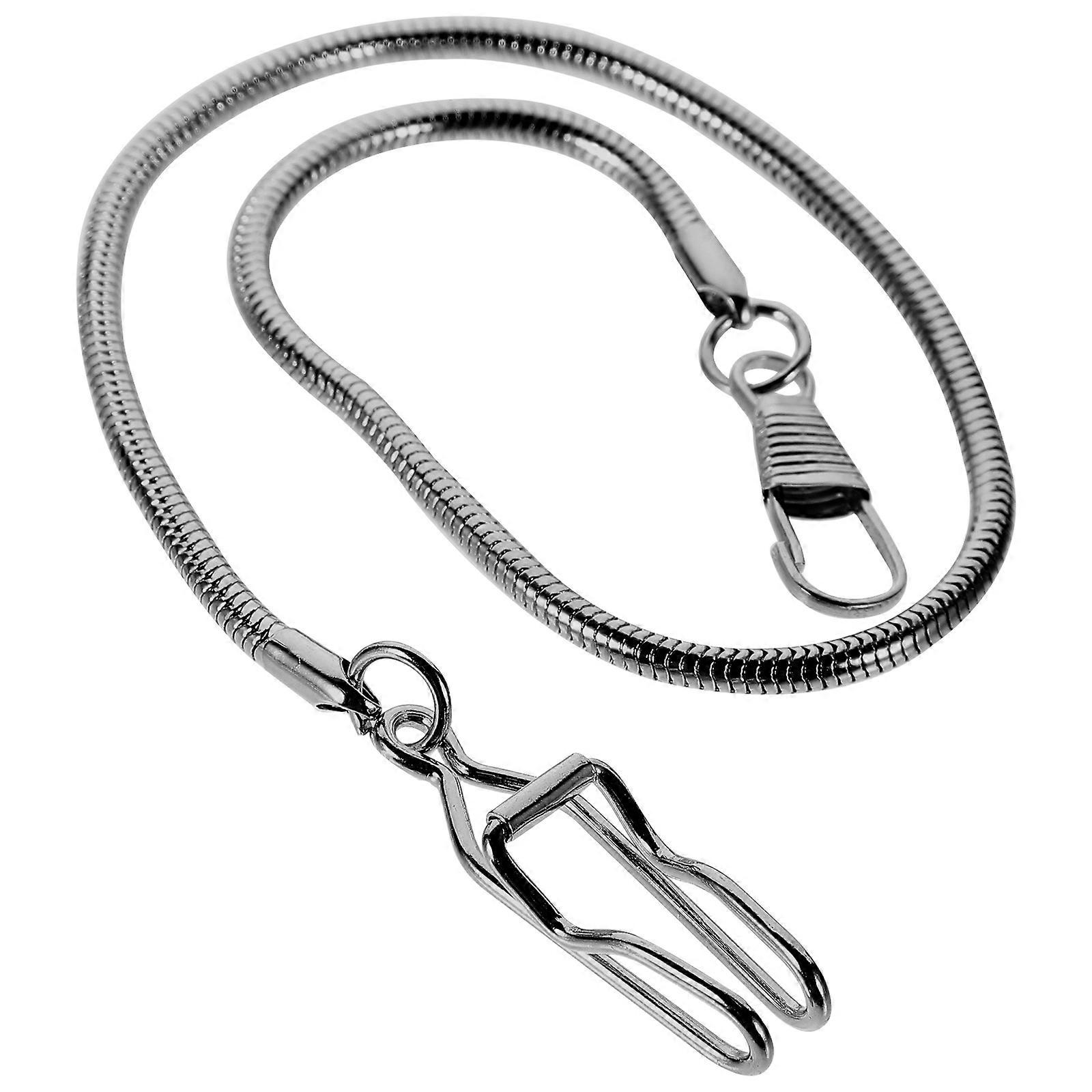 Durable Alloy Pocket Watch Chain for Decor Black Vintage Accessories 2.5 Inches