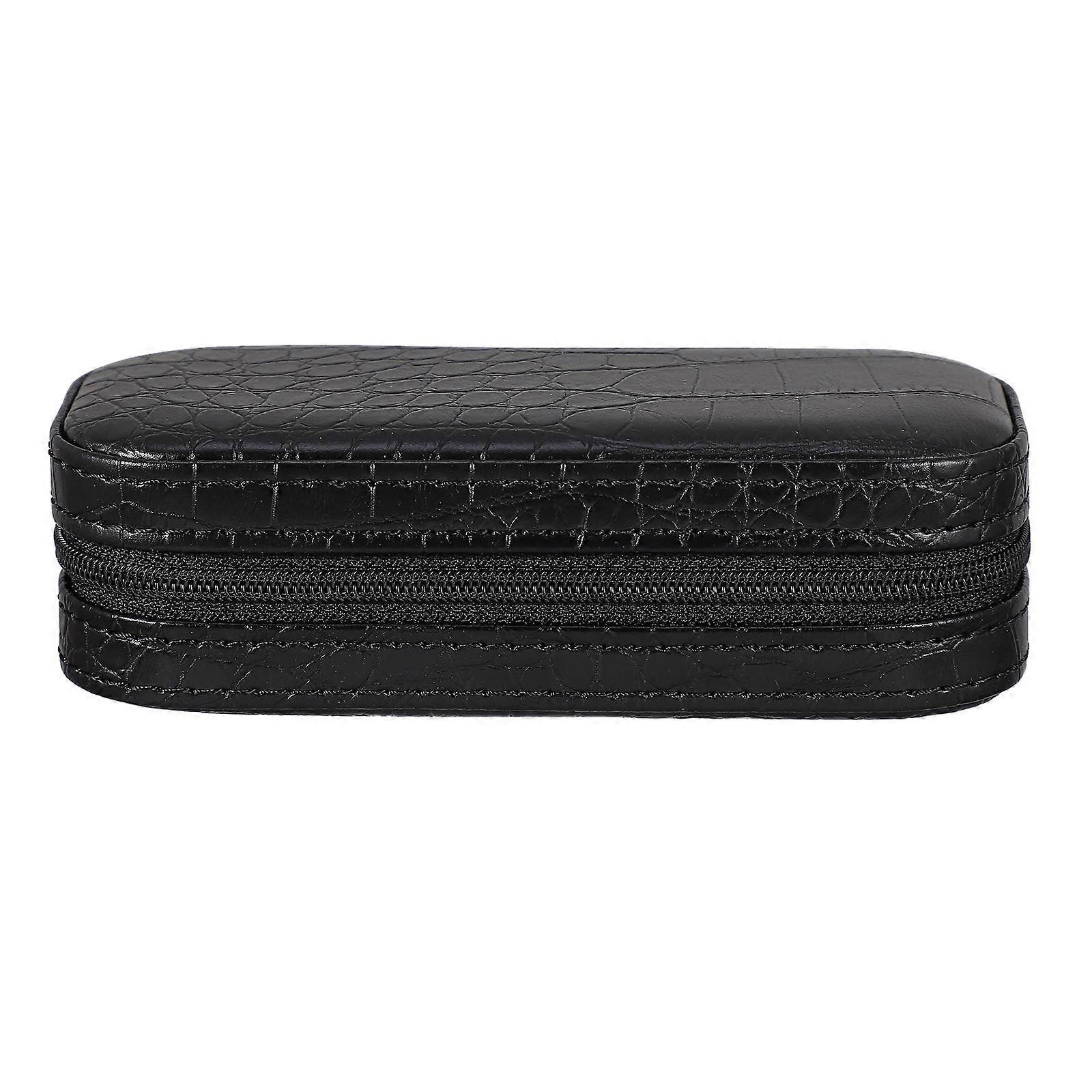 Traveling Watch Box For Men Watch Box For Daily Use Classic Design Black Color Storage 1Set