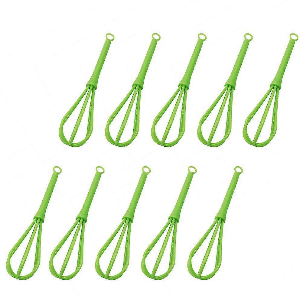 Plastic Egg Whisk Household Baking Whisk for Egg Mixing 10Pcs Set