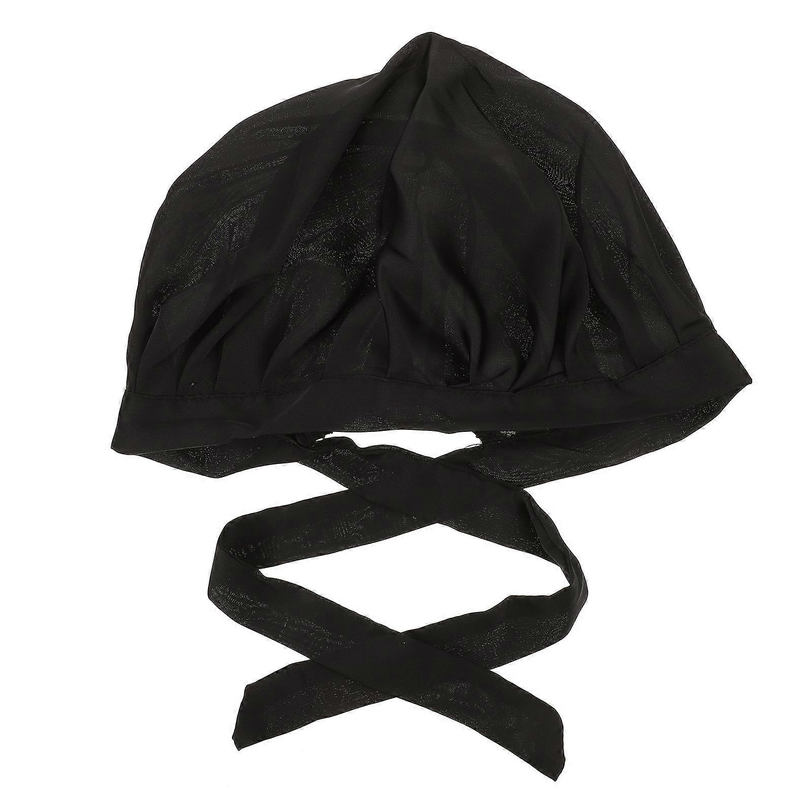 Silk Sleeping Cap For Women Designed For Home Use In Black Suitable For Preventing Hair Breakage 1Pack