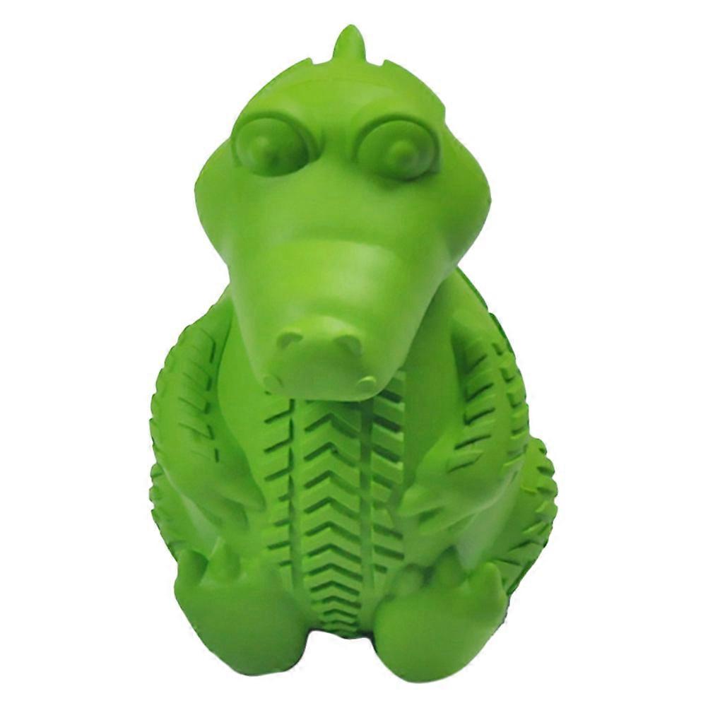Pet Chew Toy Bite Resistant Rubber Toy For Puppy Playtime Green Color 1Pcs