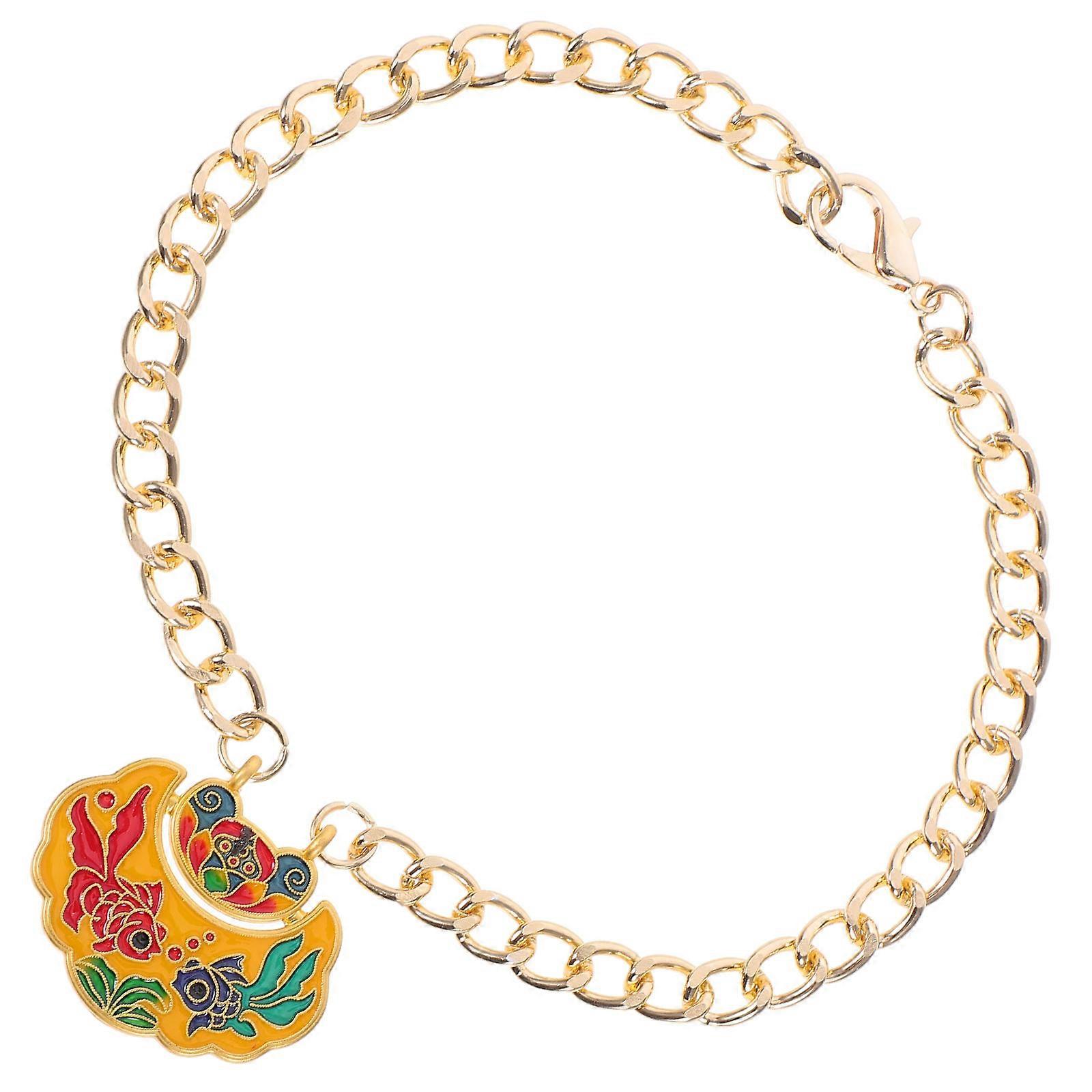 Longevity Lock Necklace with Bell Decoration for Pets Adjustable Length Sturdy Iron Material