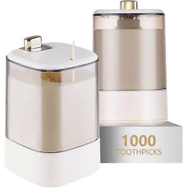 (A-VIT*2) Toothpick Holder Dispenser 2pcs Pop-Up Automatic Toothpick Dispensers for Home