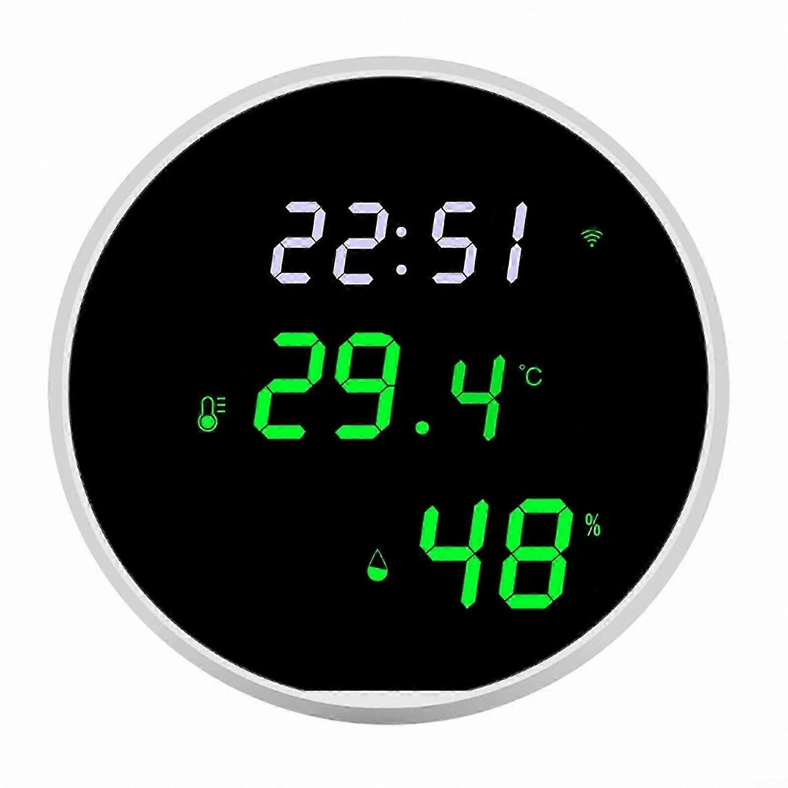 WiFi Temperature Humidity Monitor with LED Display, App Control, Real-Time Tracking and Recording, Smart Home Device