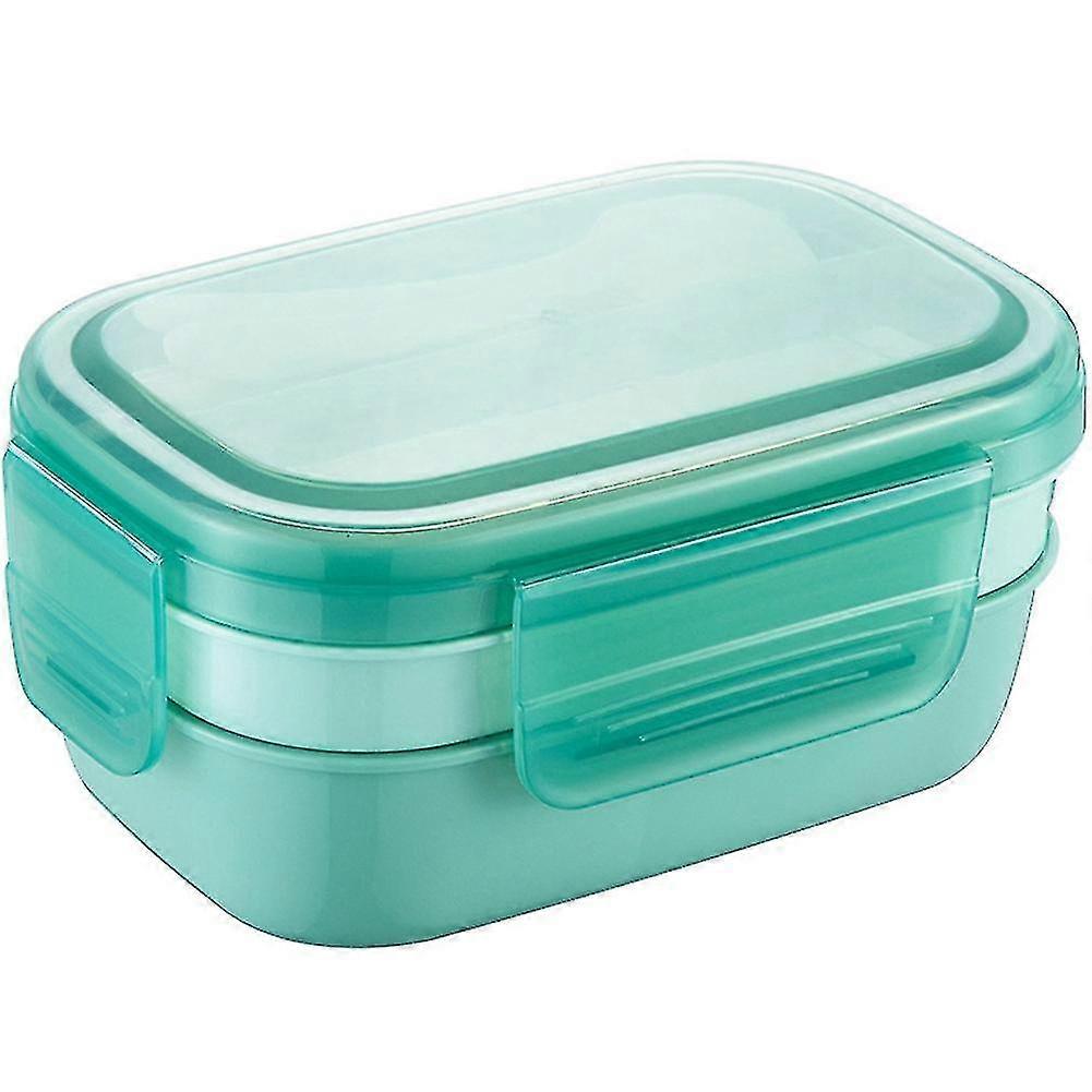 Three-layer integrated lunch box, 1900 ml, Leak-proof design, Comes with cutlery set
