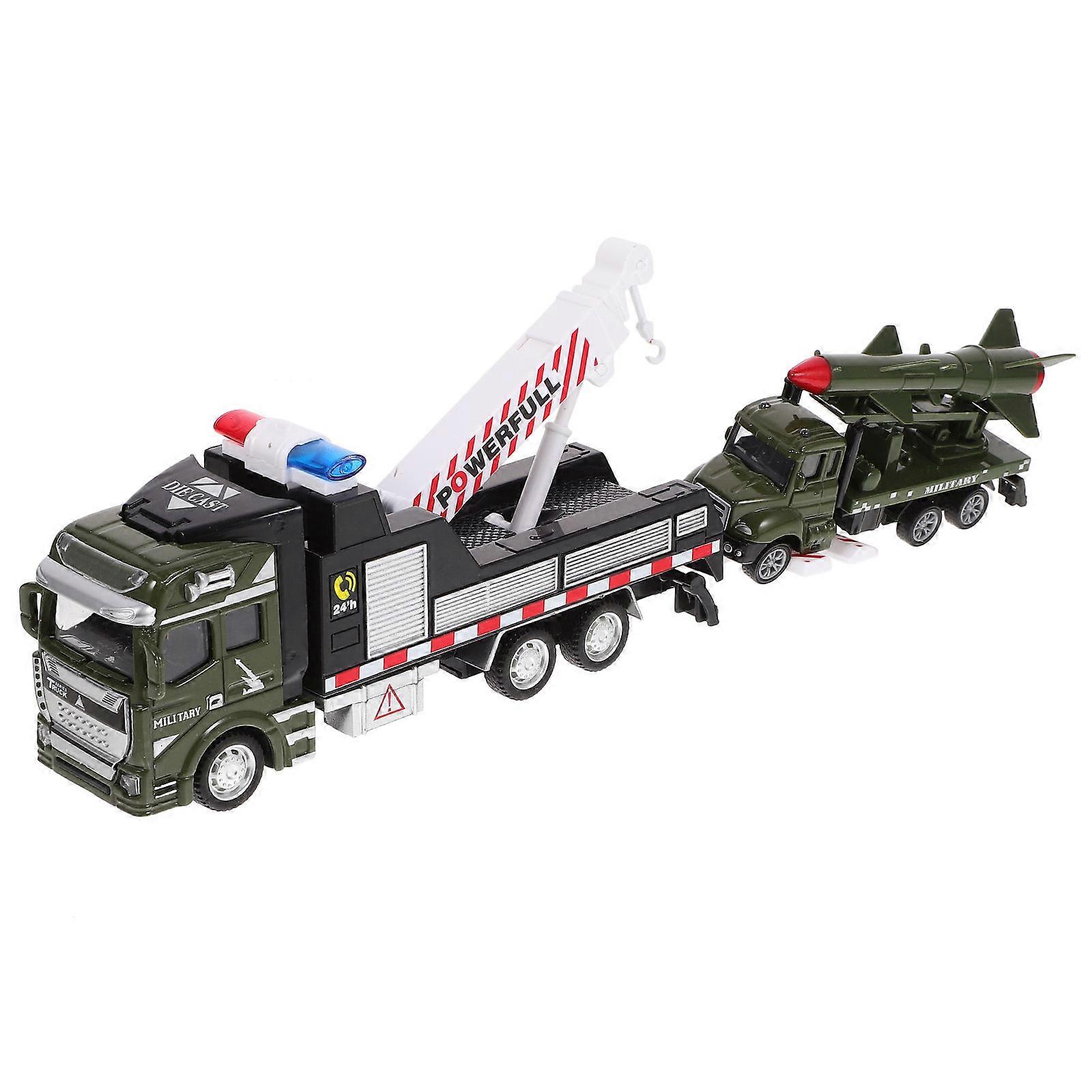 Mini Pull Back Cars with Crane and Rocket Set Enhances Play Experience Perfect for Decoration Assorted Color 2pcs