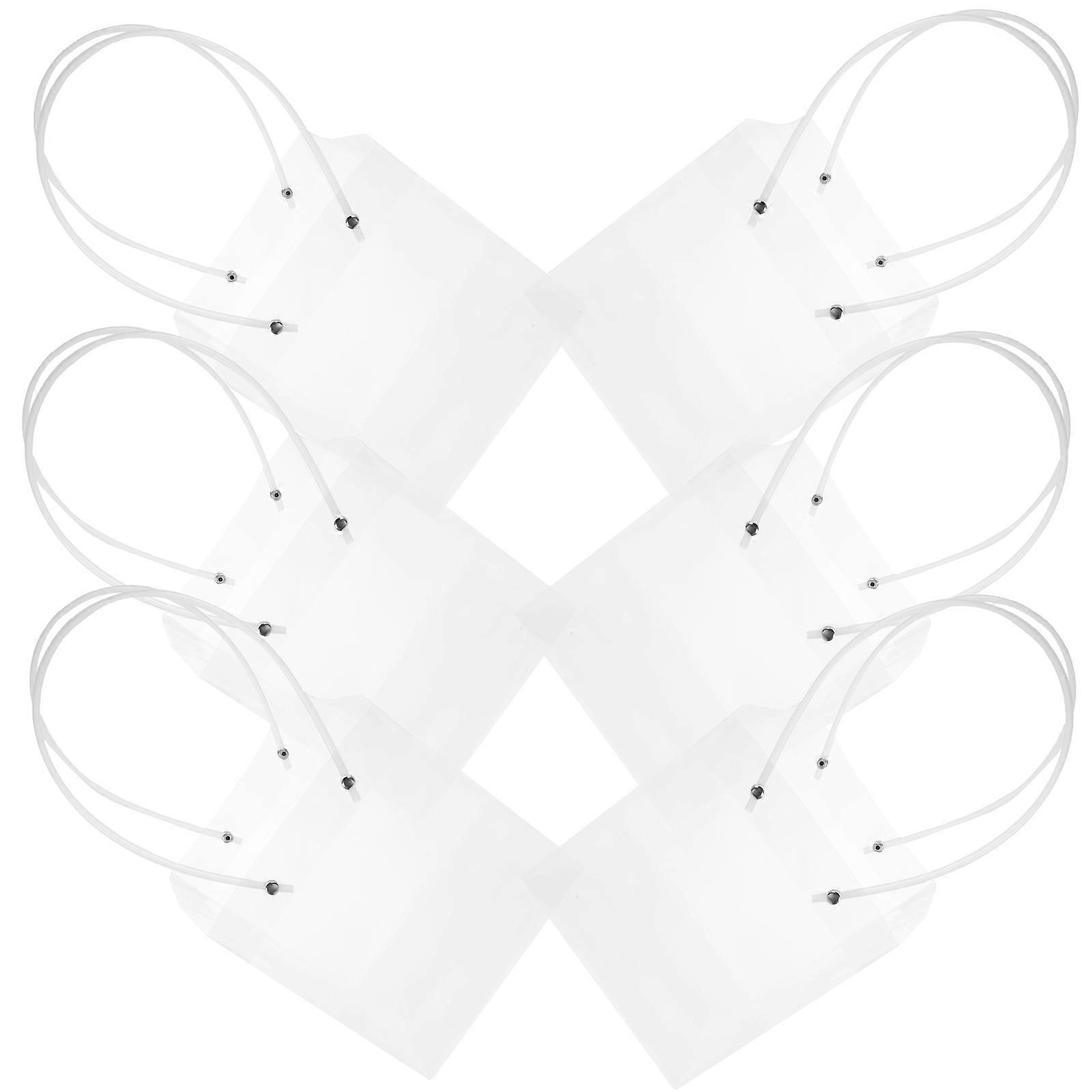 Clear PVC Flower Bouquet Wrapping Bags with Handles for and Flower Arrangements 6pcs