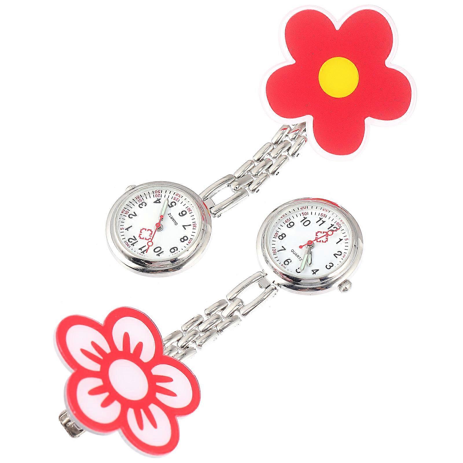 Watch with Hanging Clip Assorted Color Practical Nurse Watch Easy to Carry and Wear