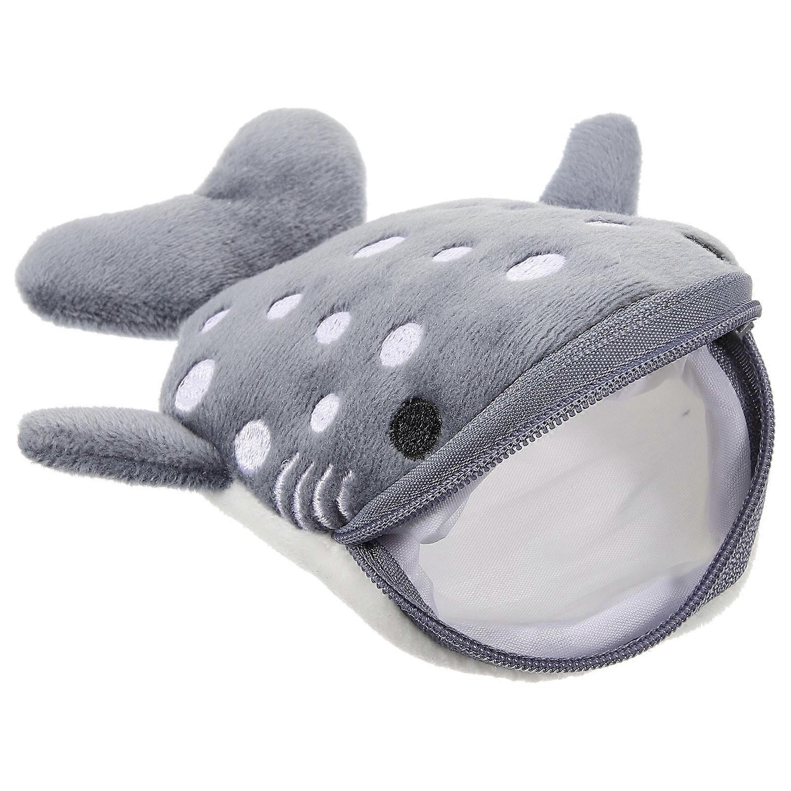 Cute Cartoon Shark Plush Coin Purse with Zipper – Portable Tiny Pouch for Loose Change, Keys, and Essentials for Adults
