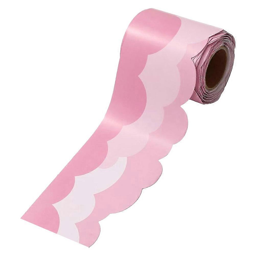 Cloud Border Die Cut Decor Trim Stickers for Classroom Pink Coated Paper Roll Border Decal