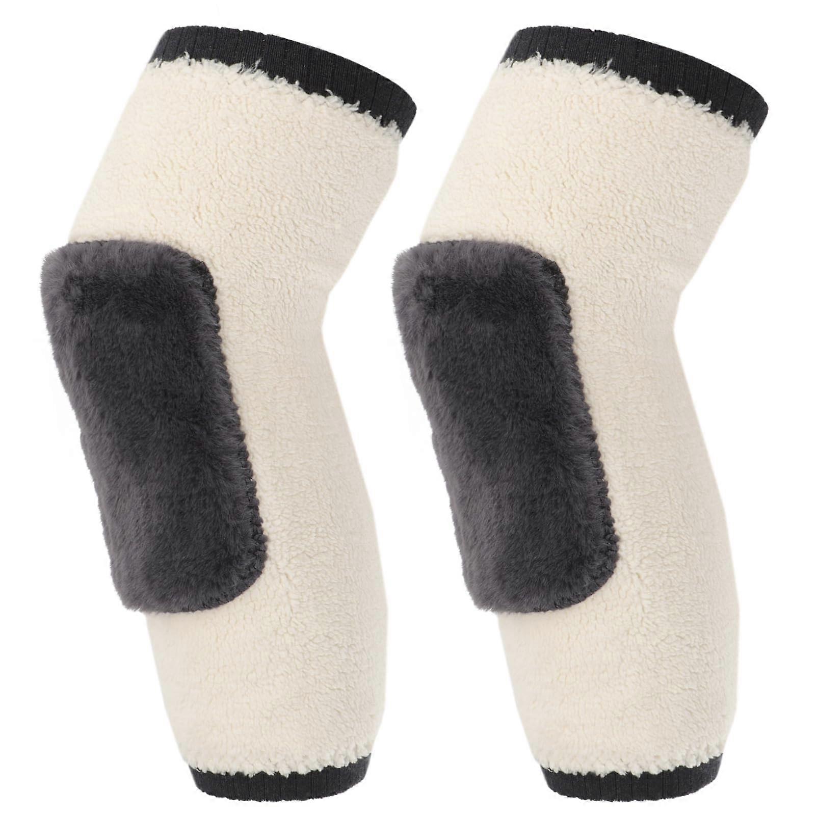 Plush Knee Pads with Lumbar Support for Men, Leg Warmers, Arm Warmers, Heated Gaiters, Insulated Sleeves
