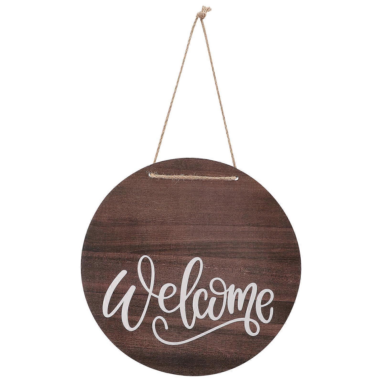 フロントポーチ装飾用ウェルカムドアサイン合成素材アソートカラー軽量ストラップ付き