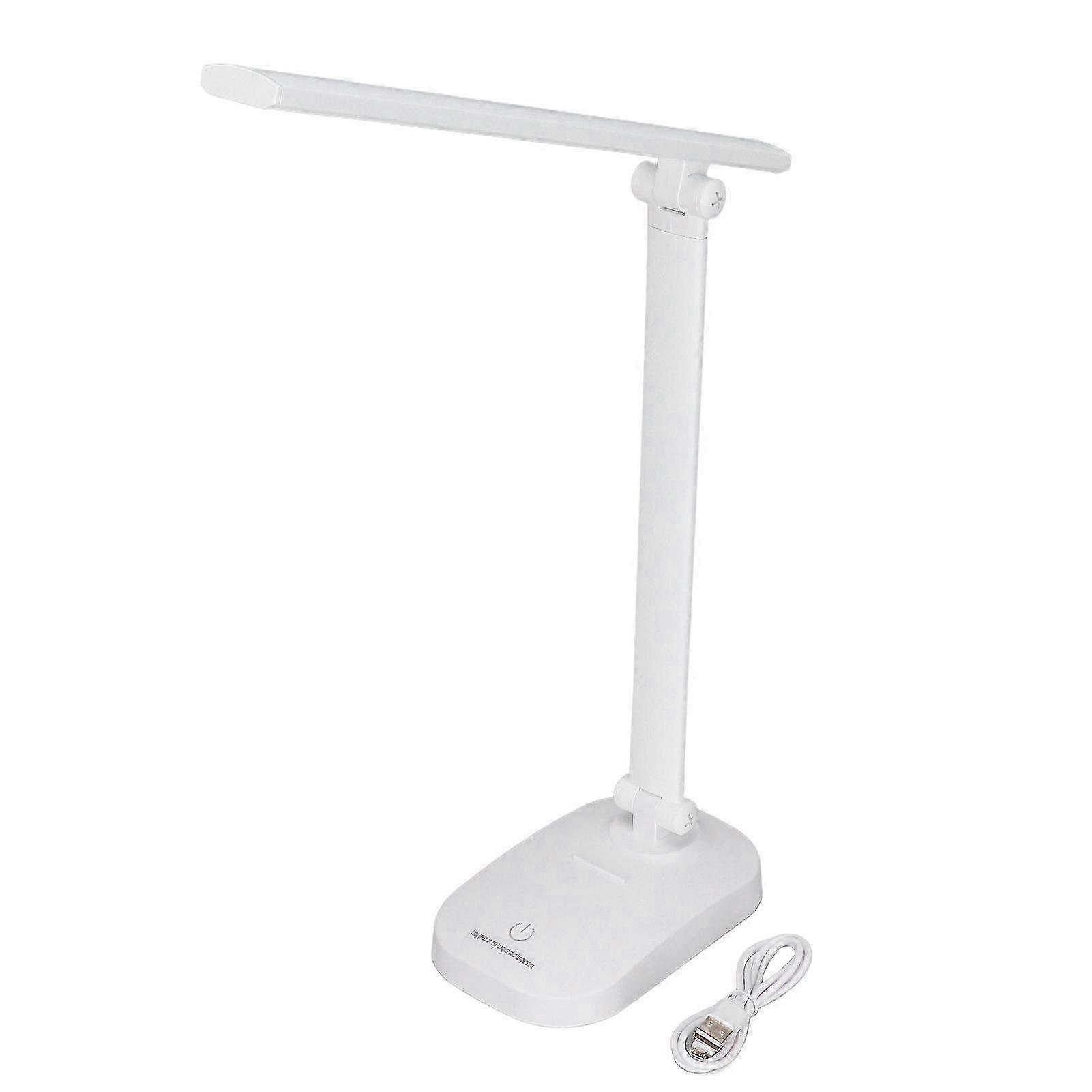 LED Table Lamp with Eye Protection - Foldable USB Rechargeable Desk Light with 3 Color Modes for Workbench & Sewing Table