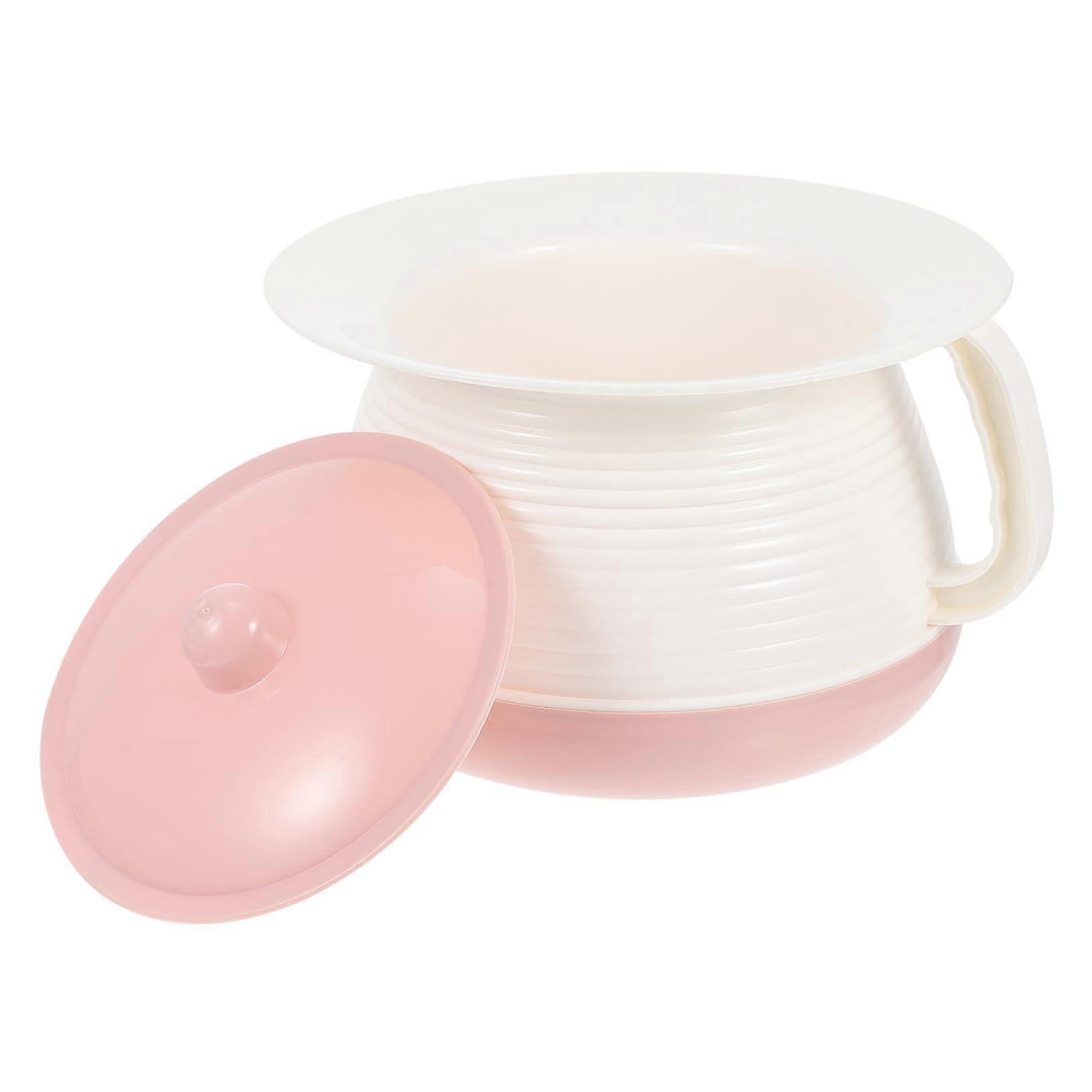 Portable Spittoon with Lid, Practical Bedpan for Young Girls and Adults, for Home Use, NonSlip Base.