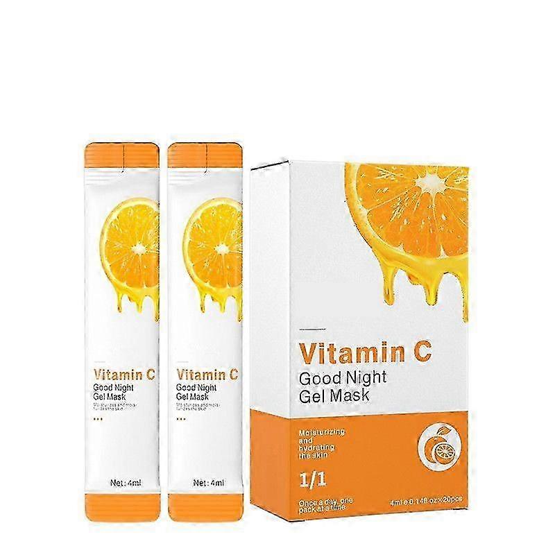 Vitamin C Firming Sleeping Mask, Wash-Free Anti Aging Moisturizing Face Mask, Smooth & Tight Skin, Easy to Carry, Individual Packaging