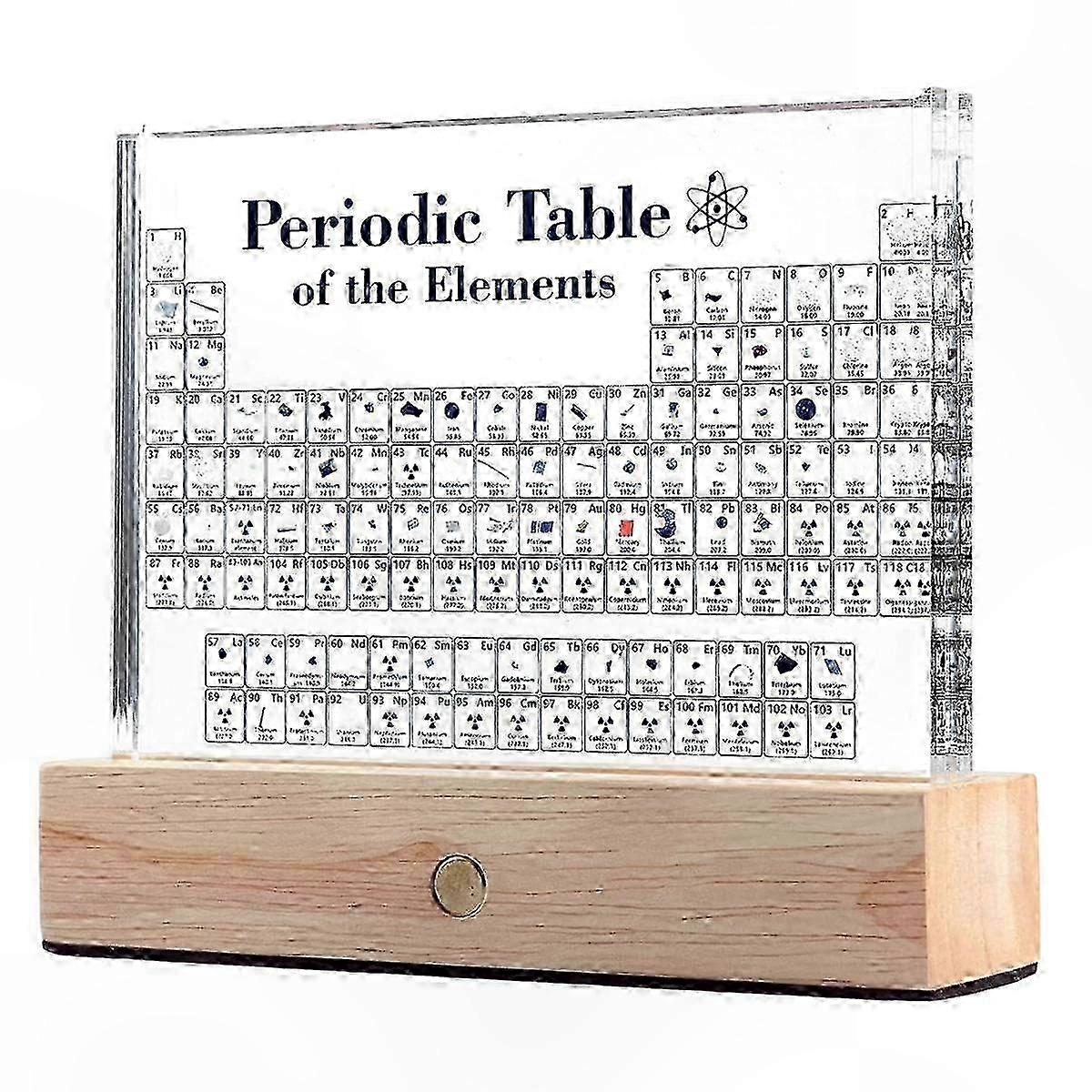 Acrylic Display Featuring Real Elements from the Periodic Table