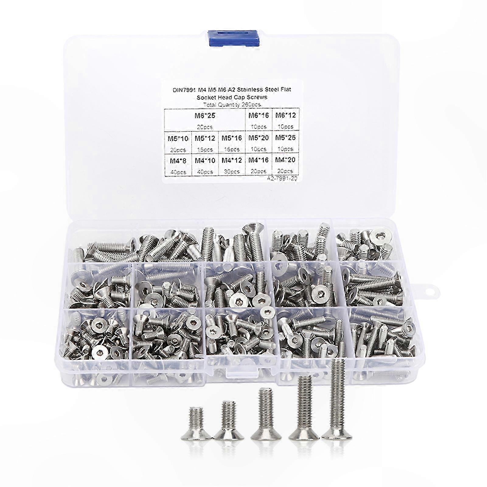 M4 M5 M6 Stainless Steel Hex Socket Screws Set for Electronics Projects